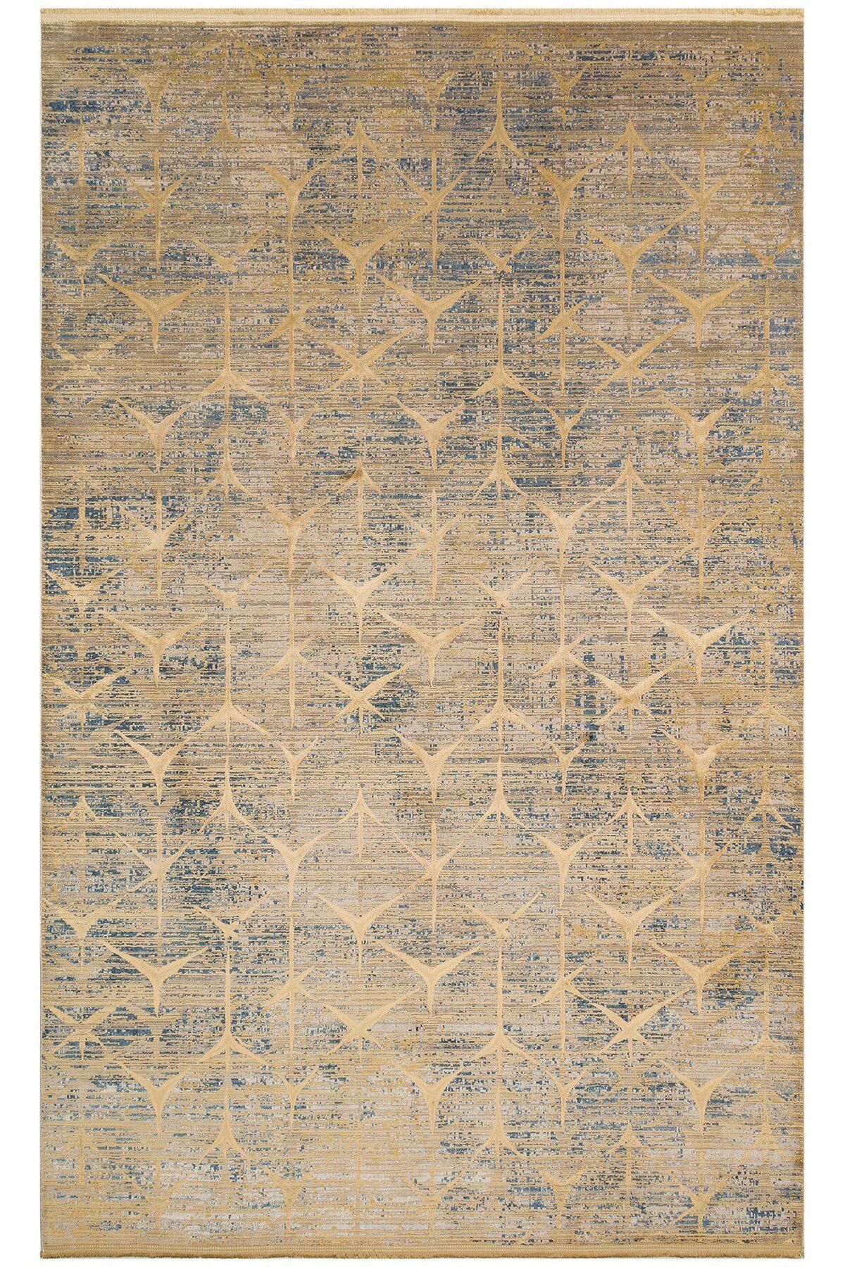 Eko Halı Verona Dyed Vrd 06 Marıne Gold Overdyed Yumuşak Ipeksi Tuşeli Yüksek Alçak Oymalı Modern Ince Makin