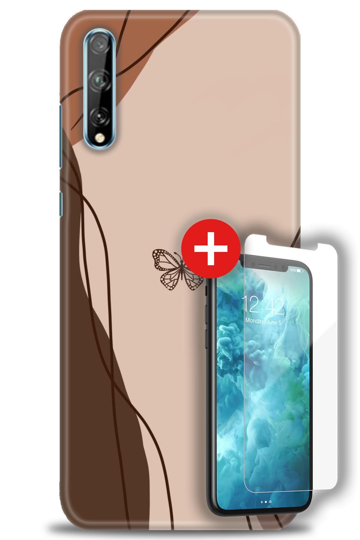 kılıfevreni Huawei P Smart S Kılıf HD Baskılı Kılıf + MAT DAVİN KIRILMAZ EKRAN KORUYUCU x (23)