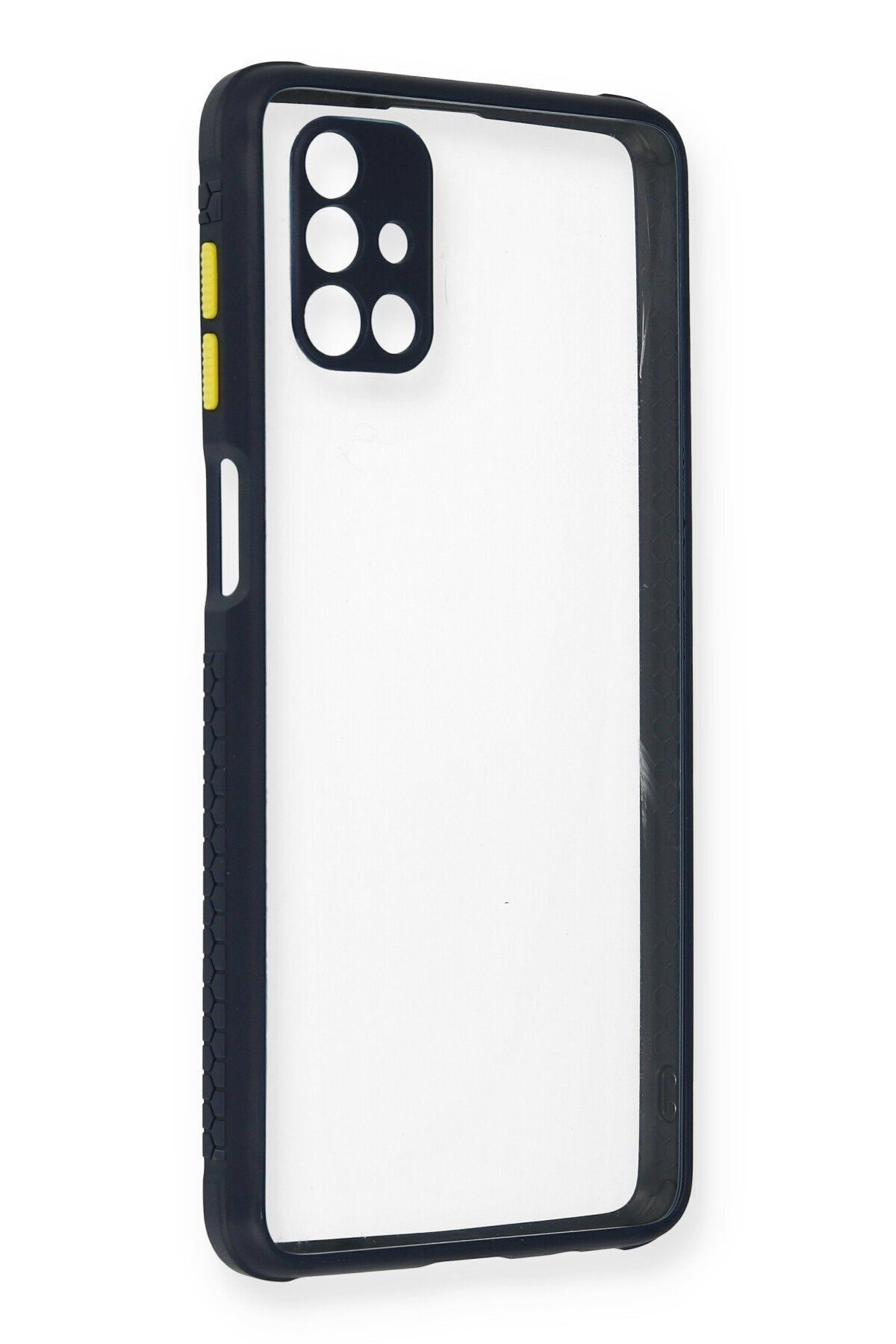 NewFace Samsung Galaxy M51 Kılıf Miami Şeffaf Silikon - Lacivert MRAYD