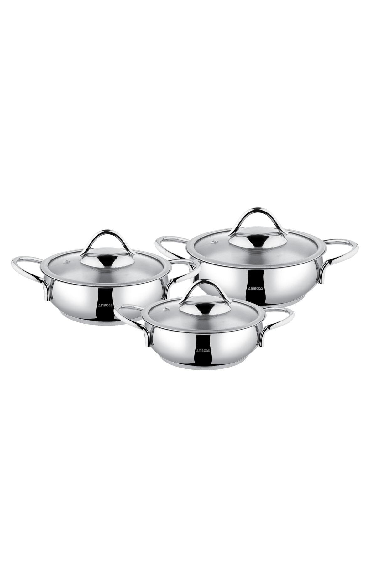Amboss-Stone Stone 6 Piece Mini Deep Pot Set Glass Pot 5