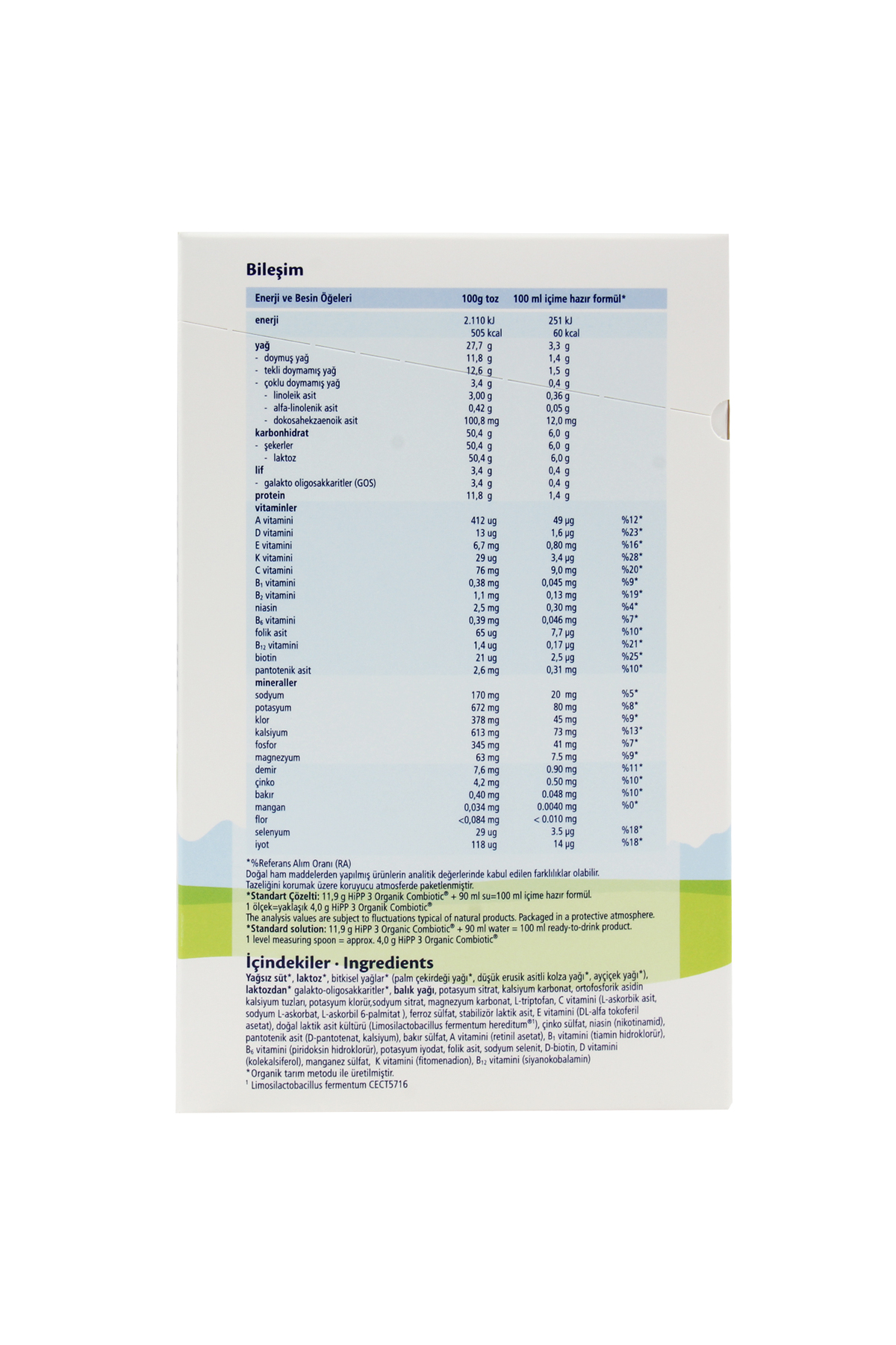 Hipp 3 Organik Combiotic 800 gr Devam Sütü 4 ADET fotoğrafı 3 (önizleme)