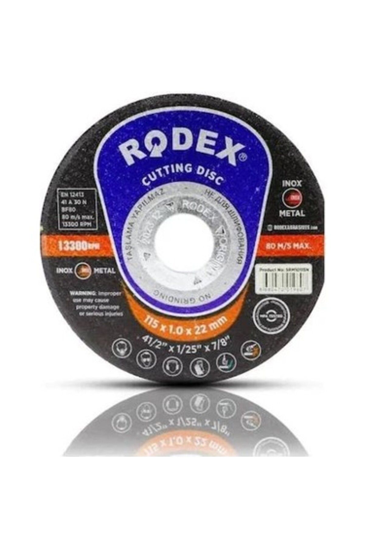 Rodex 115 X 1.0 X 22 Paslanmaz Çelik (INOX) Srm10115n Kesme Taşı