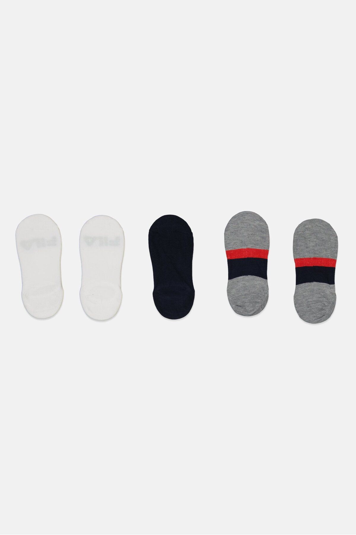 Fila-Kids Boy 5 Pair Invisible Socks, Grey 2