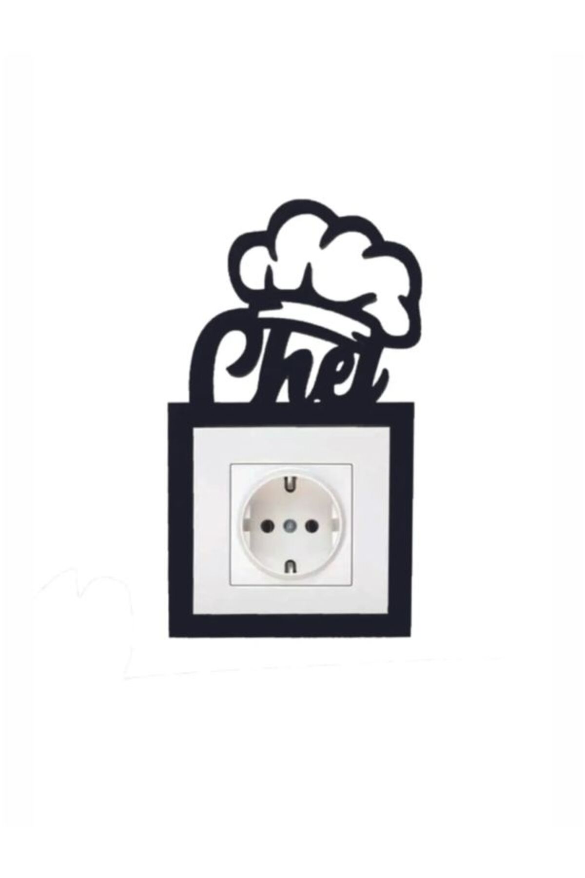 Decorative Socket Frame with Chef Text