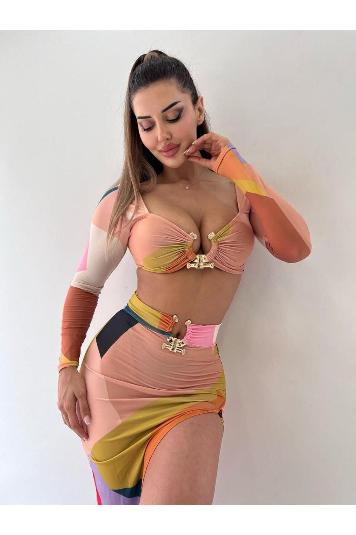 pink and pink-Micro Fabric Double Set with Patterned Accessories 2