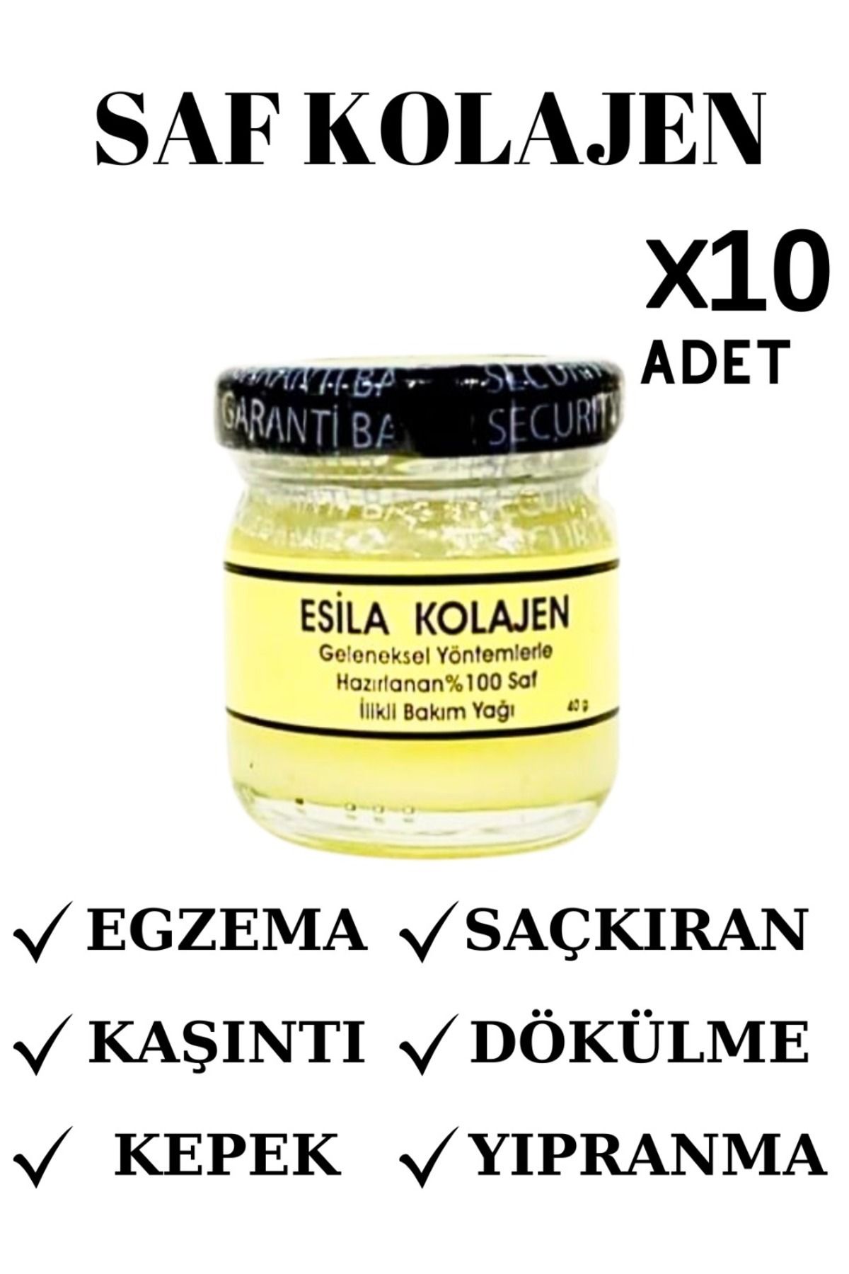 ESİLA KOLAJEN %100 Saf Ilik Yağı Bakımı - Saç Onarım Ve Bakım Maskesi - 10 Adet 40 Ml -saç Dökülmesi