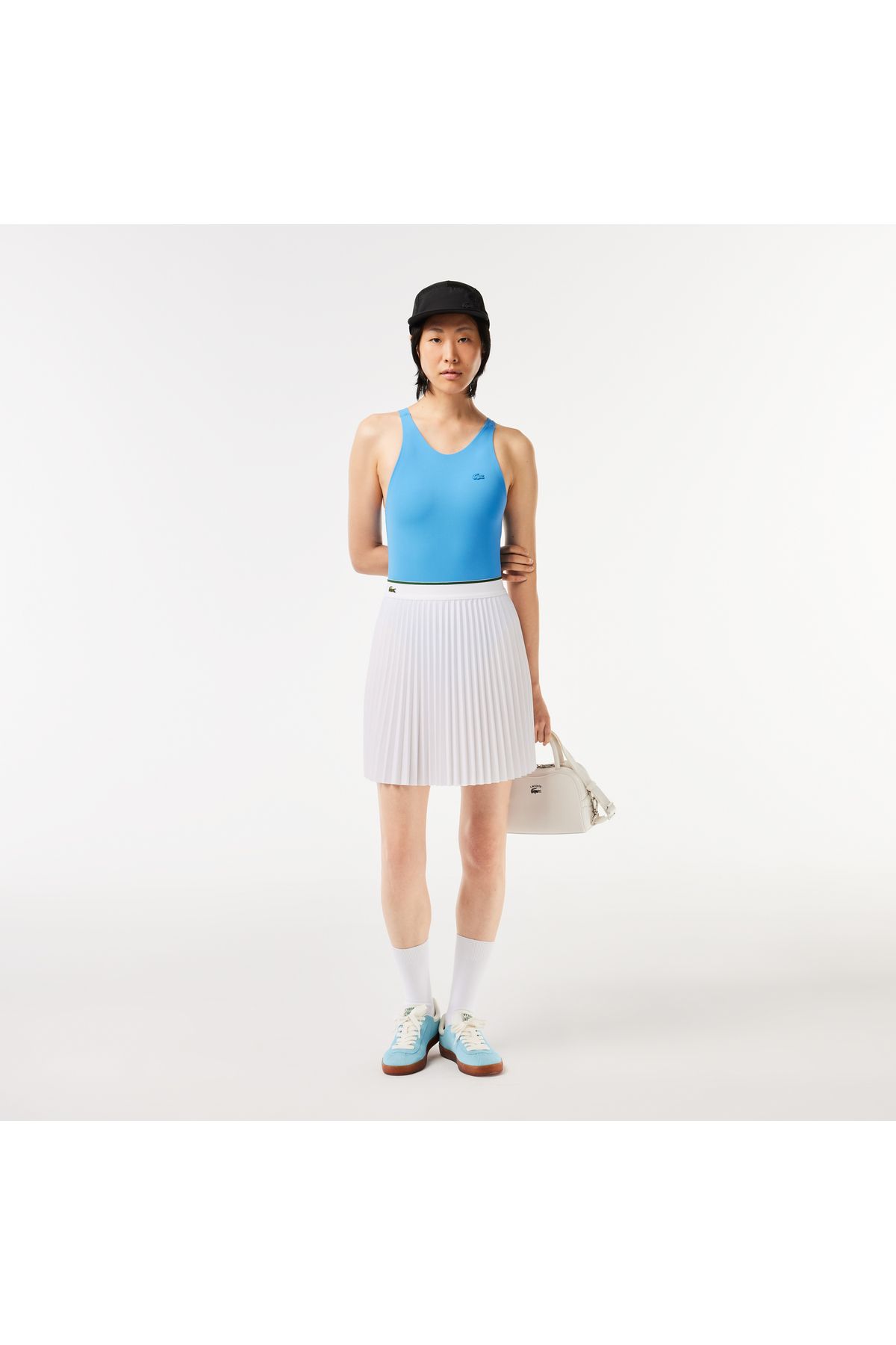 دامن سفید زنانه اورجینال Lacoste