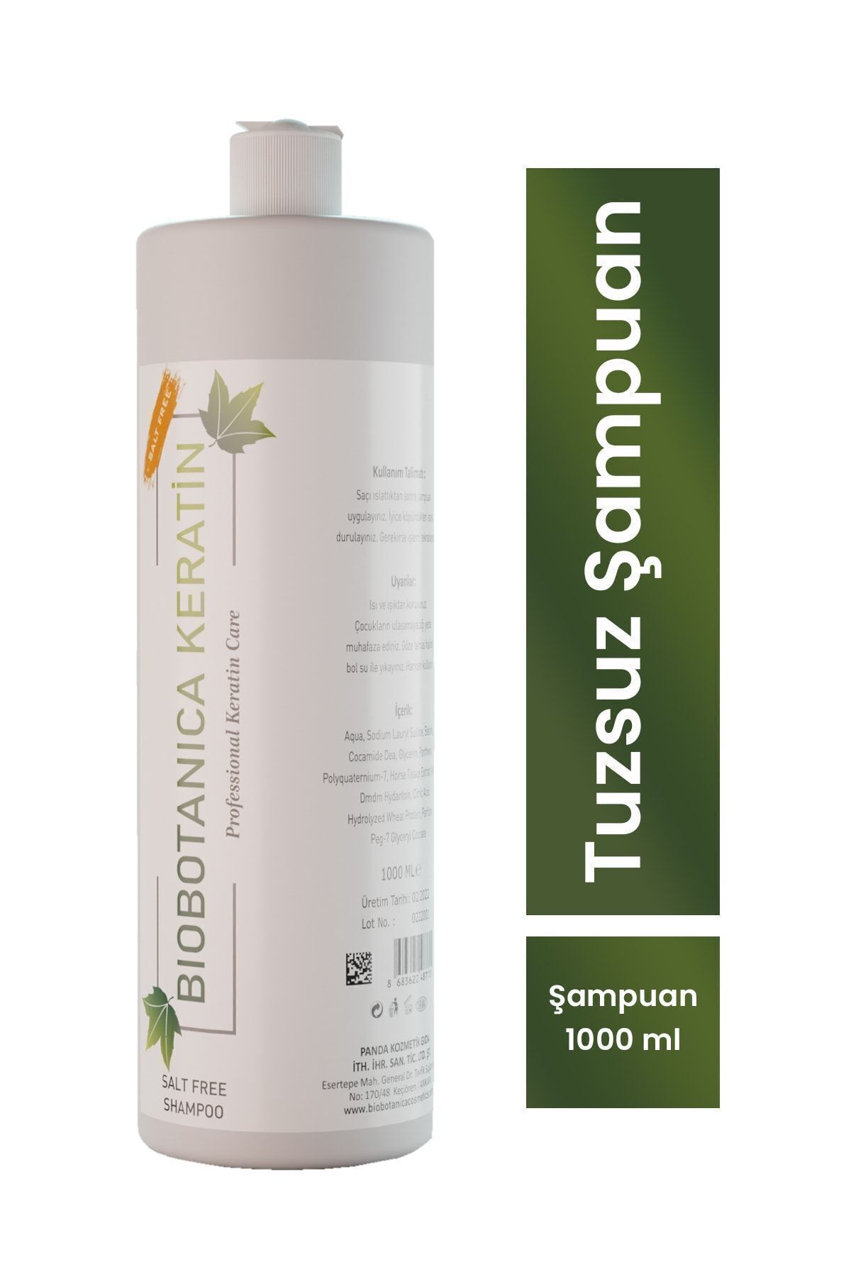 Biobotanica Tuzsuz - Salt Free Tüm Saçlar Için Şampuan 1000 ml-3