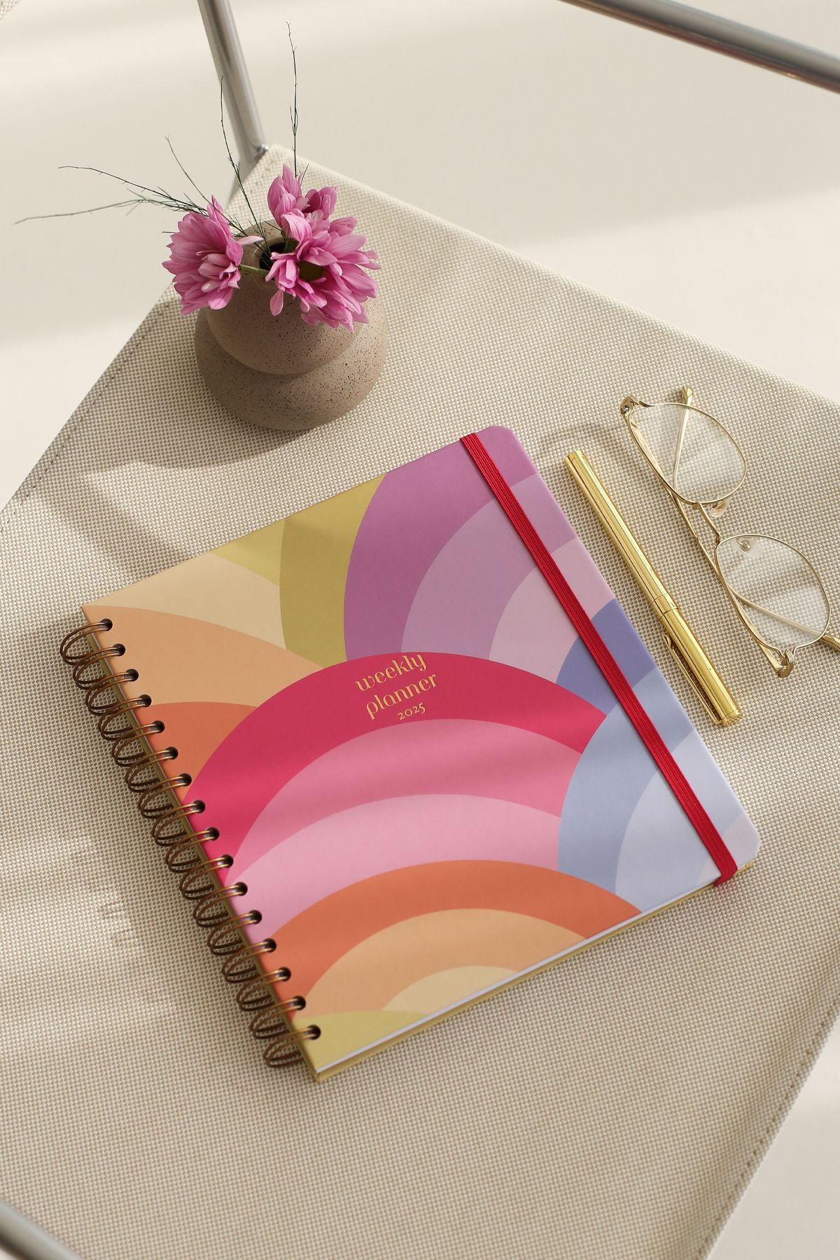 Matt Notebook-2025 Year Weekly Square Agenda - 12 Month Rainbow 3