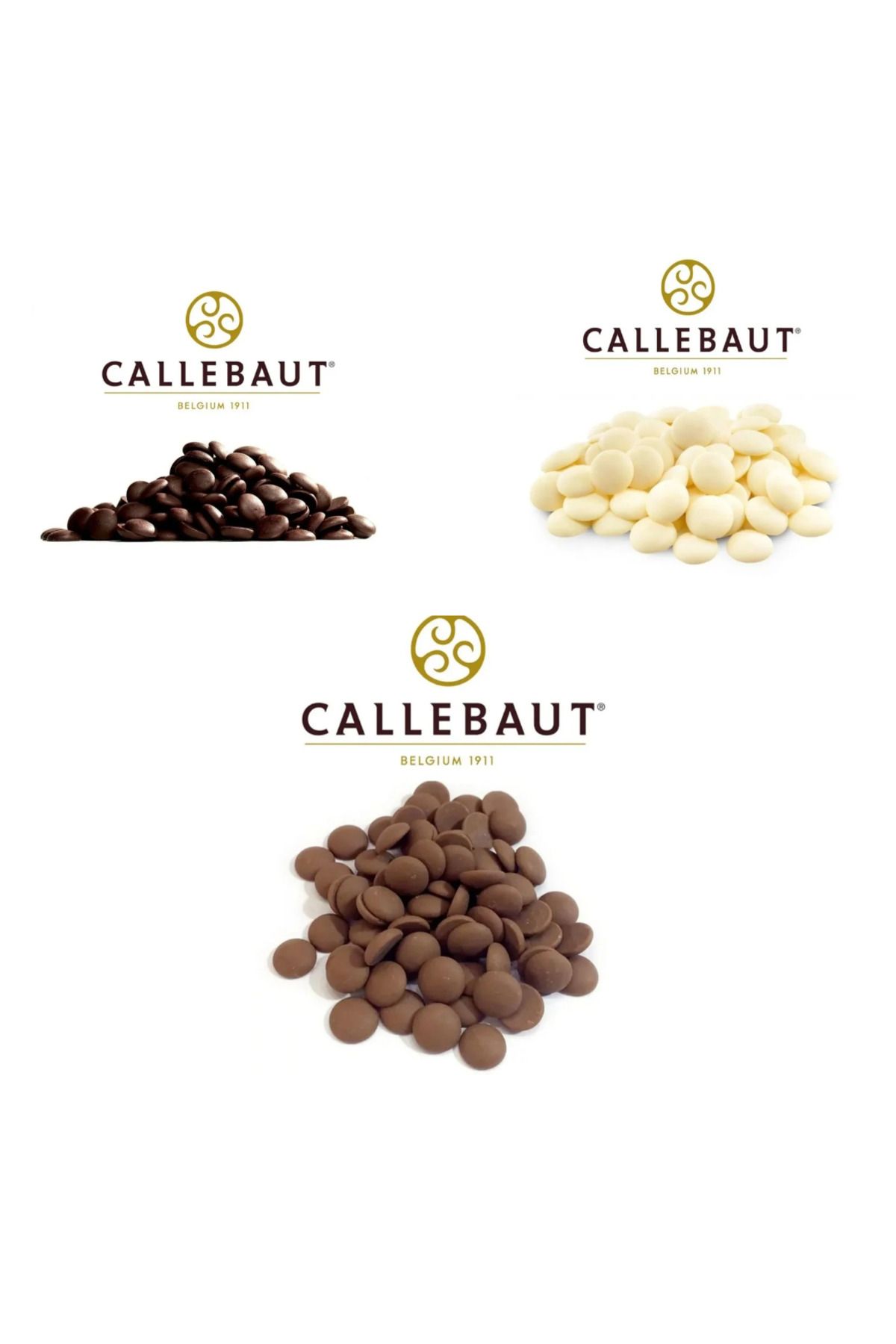 Callebaut Çikolata 3x150 Gr Toplam 3 Paket Bölünmüş Gelecek Görselde Çeşitleri Belirtilmiştir.