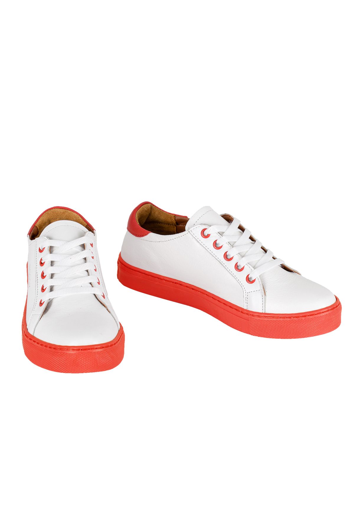 NOOSY-Tenis unisex roșu din piele naturală 2
