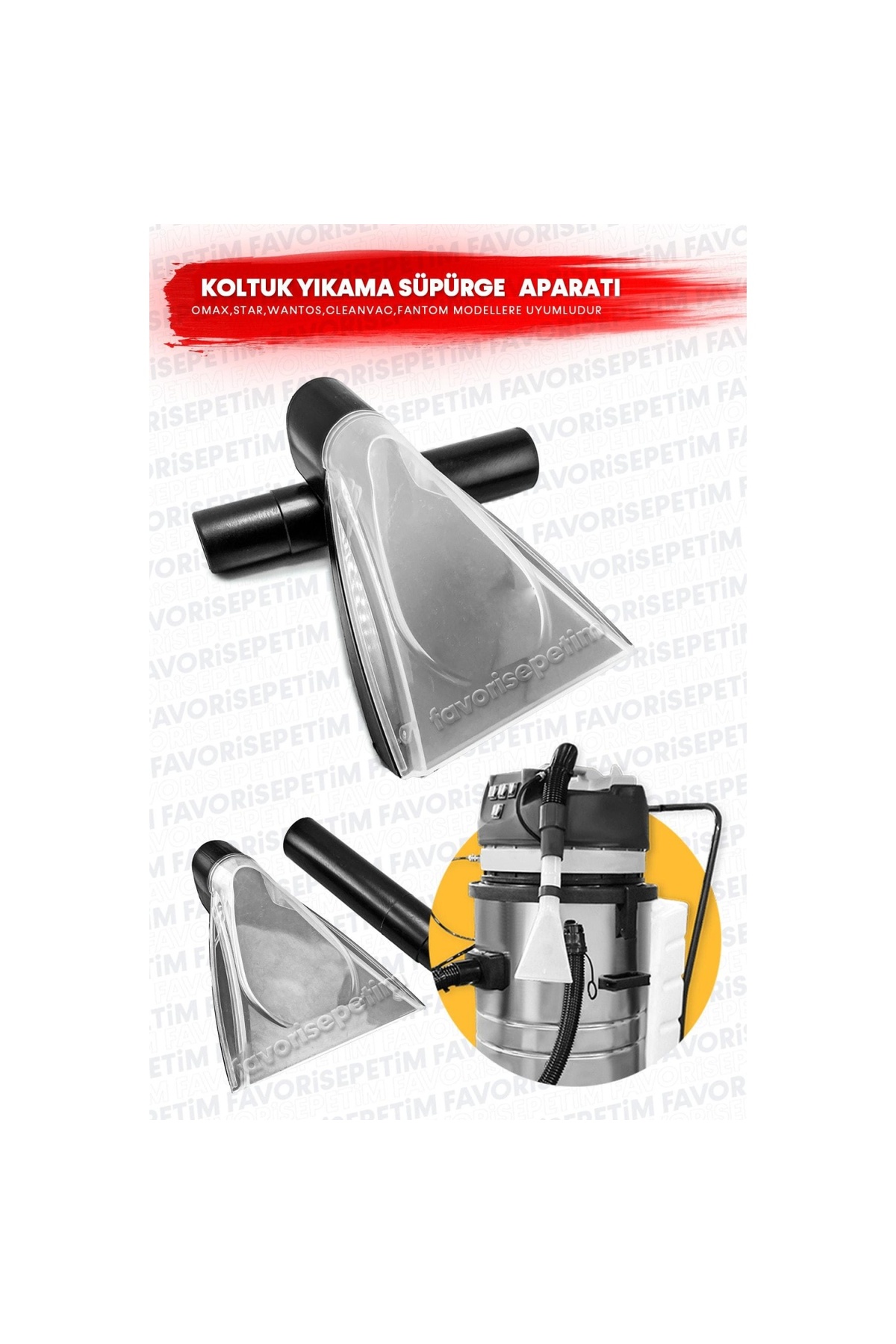 Yüksek Kalite Koltuk Yıkama Makinası Şeffaf Uç Aparatıtüm Koltuk Yıkamalara Uyumludur