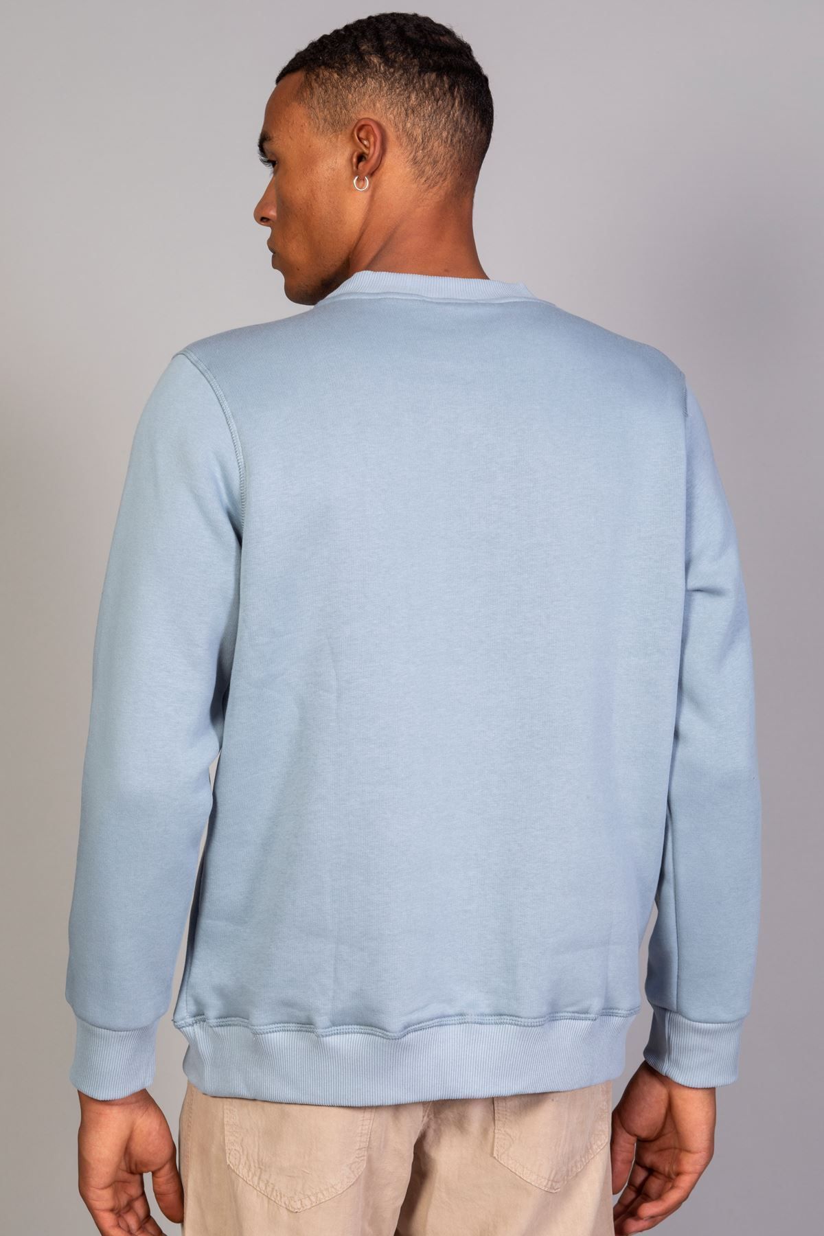 سویشرت آبی مردانه پارچه نرم به طور مرتب و مناسب یقه LTC Jeans