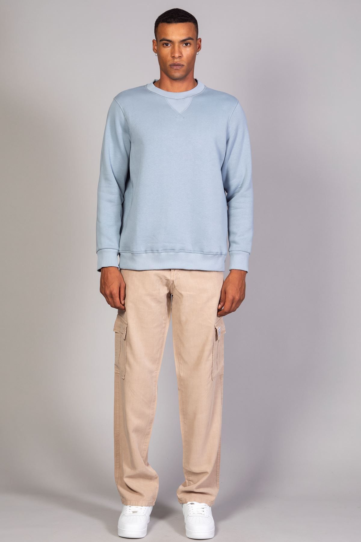 سویشرت آبی مردانه پارچه نرم به طور مرتب و مناسب یقه LTC Jeans