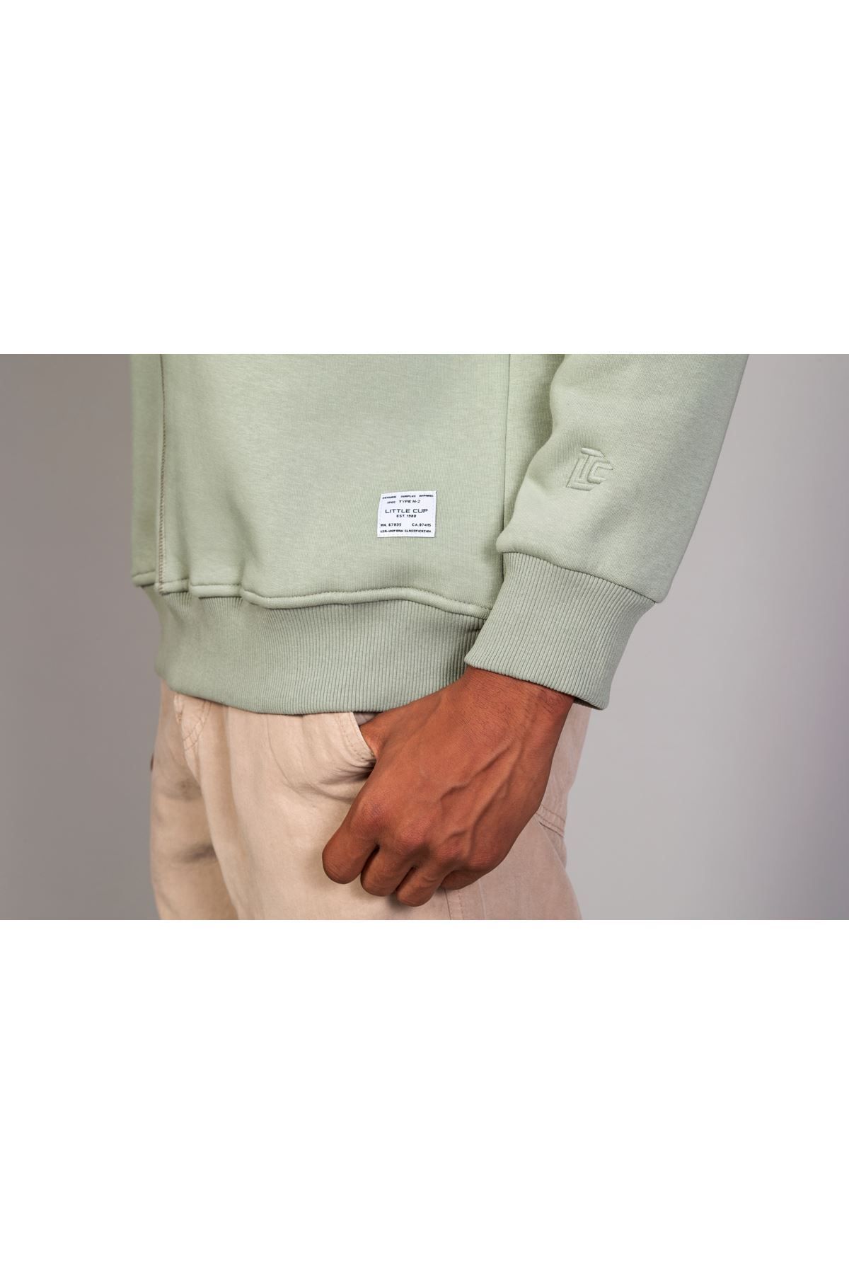 سویشرت سبز مردانه پارچه نرم به طور منظم و مناسب یقه آب LTC Jeans