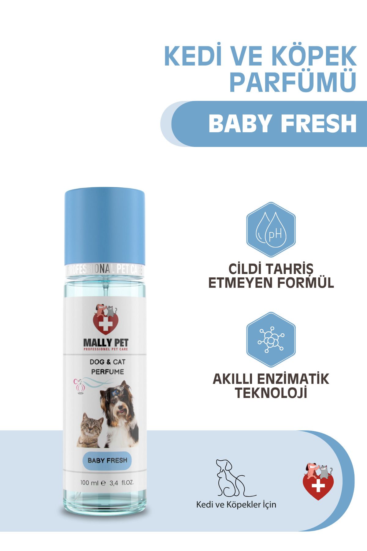 MALLY PET PROFESSIONEL PET CARE Fresh Kokulu Kedi Ve Köpek Parfümü 100 ml