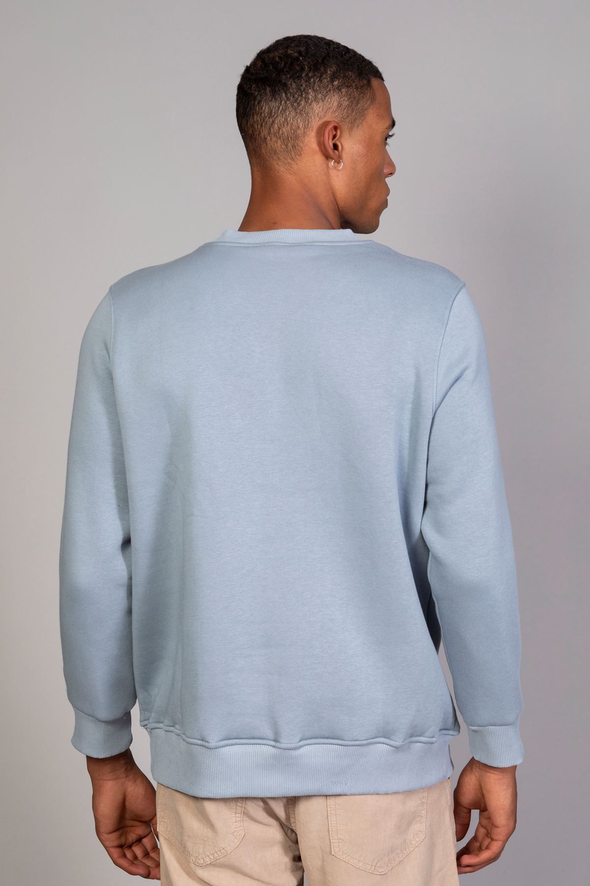 LTC Jeans-Herren-Sweatshirt aus weichem Stoff mit normaler Passform und Rundhalsausschnitt in Blau 3