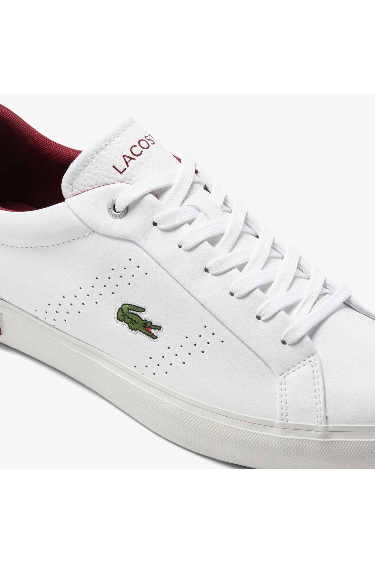 اسنیکر سفید مردانه کفش ورزشی پوست PowerCourt Lacoste