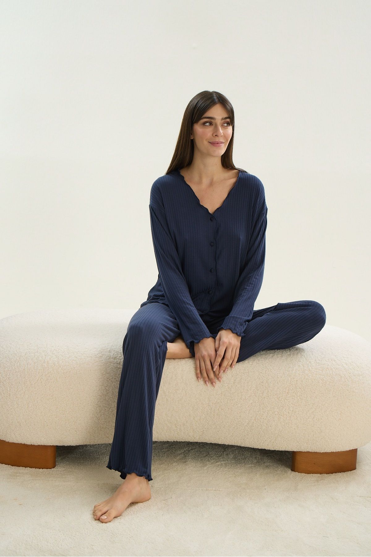 Sevim-16070 Buttoned Pajamas Set 1