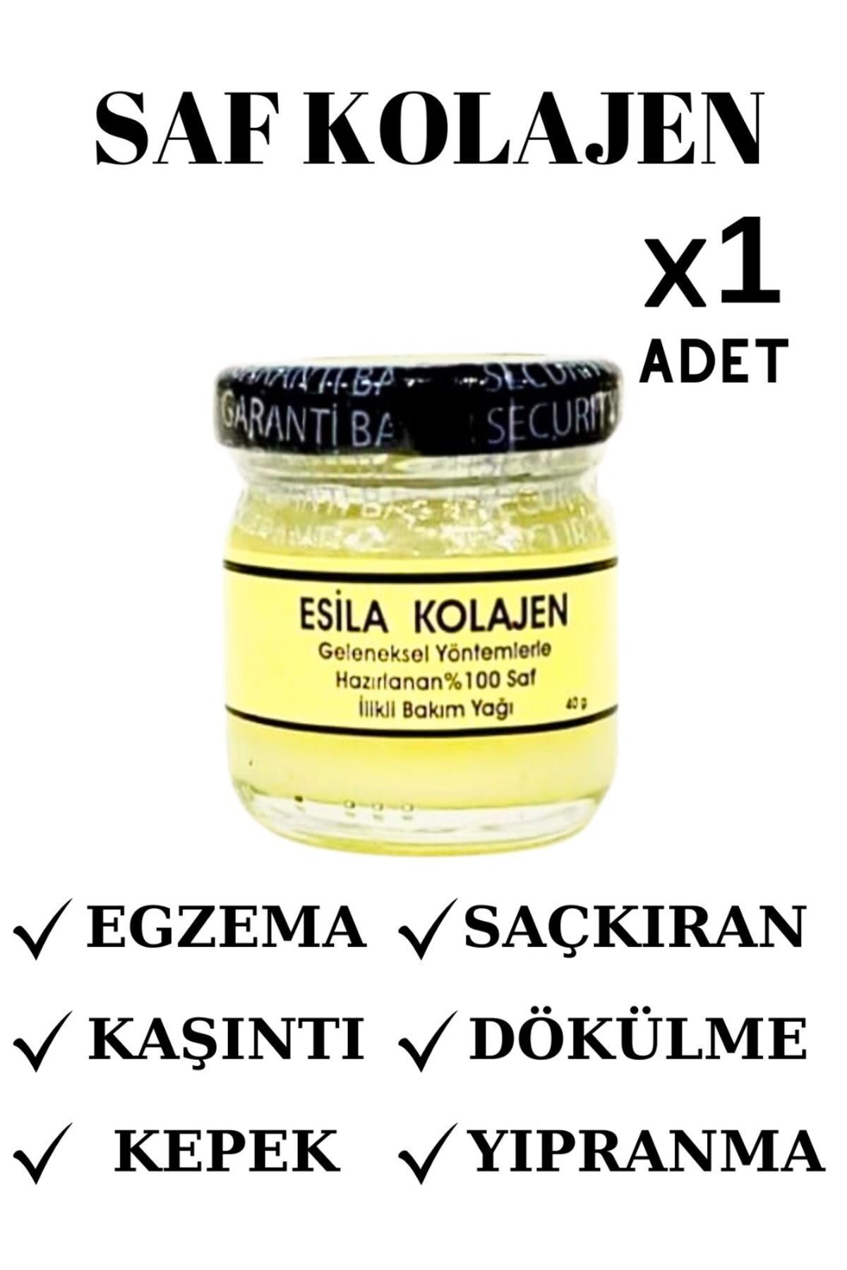 ESİLA KOLAJEN %100 Saf Ilik Yağı Bakımı - 1 Adet 40 Ml - Saç Dökülmesine Mucize Etki - Aylık Kür