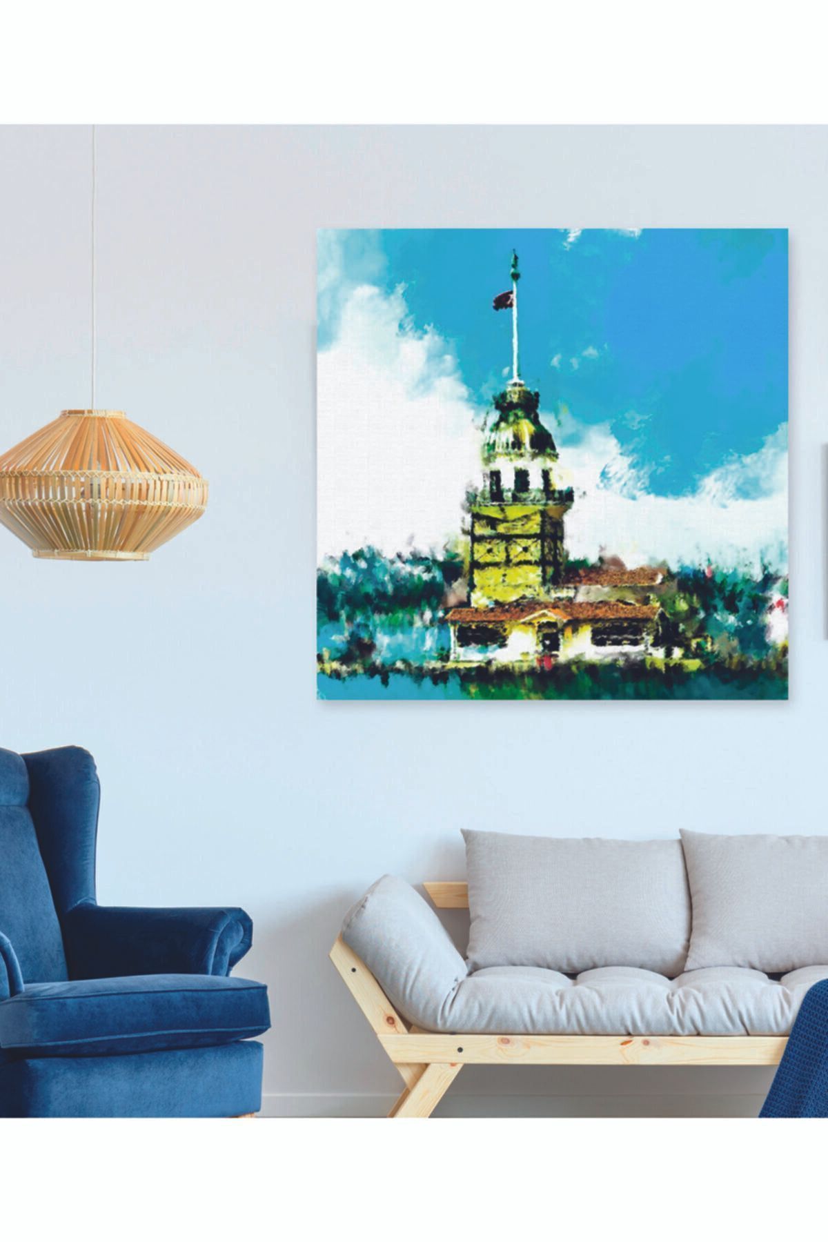 Vividale Dekoratif Flagpole Duvar Kanvas Tablo