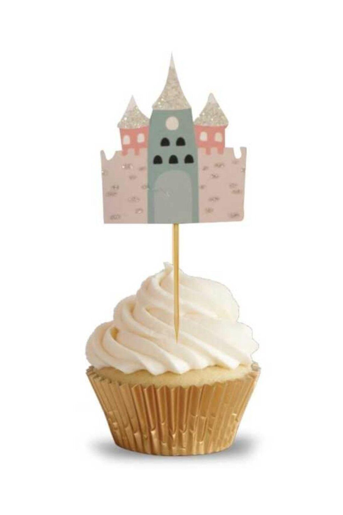 Le Mabelle-Set of 10 Toothpicks with Multicolored Castle and Princess Figures 3