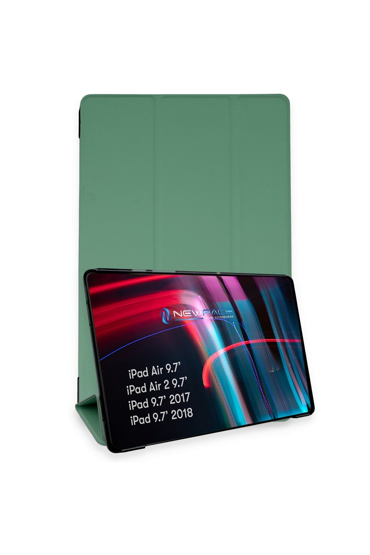 NewFace iPad 5 Air 9.7 Kılıf Tablet Smart Kılıf - Koyu Yeşil GLSTD