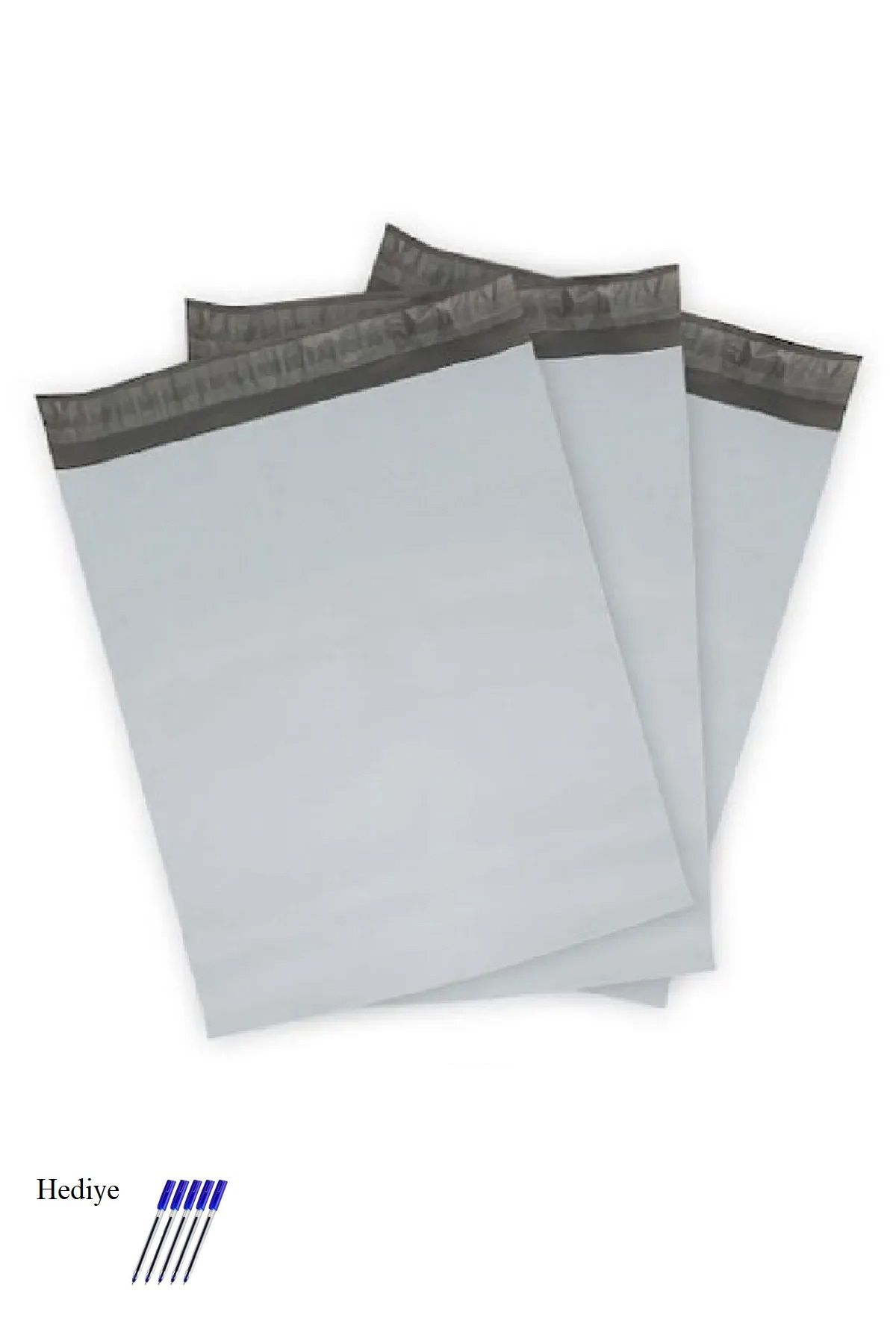 Kapamarka Cepsiz Küçük Boy Kargo Poşeti 24x30+5 cm - 300 Adet (40+40=80 Mikron)
