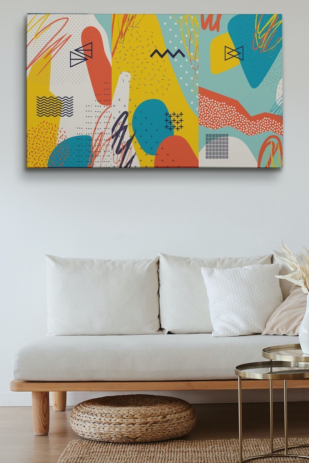 Vividale Modern Soyut Görünümlü Dekoratif Kanvas Duvar Tablosu