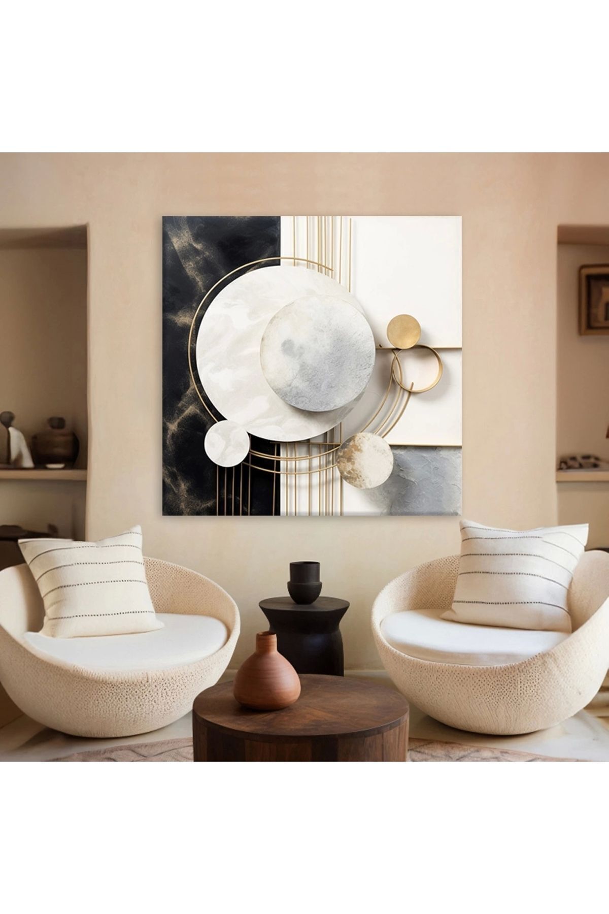 Vividale Modern Geometri Kanvas Tablo