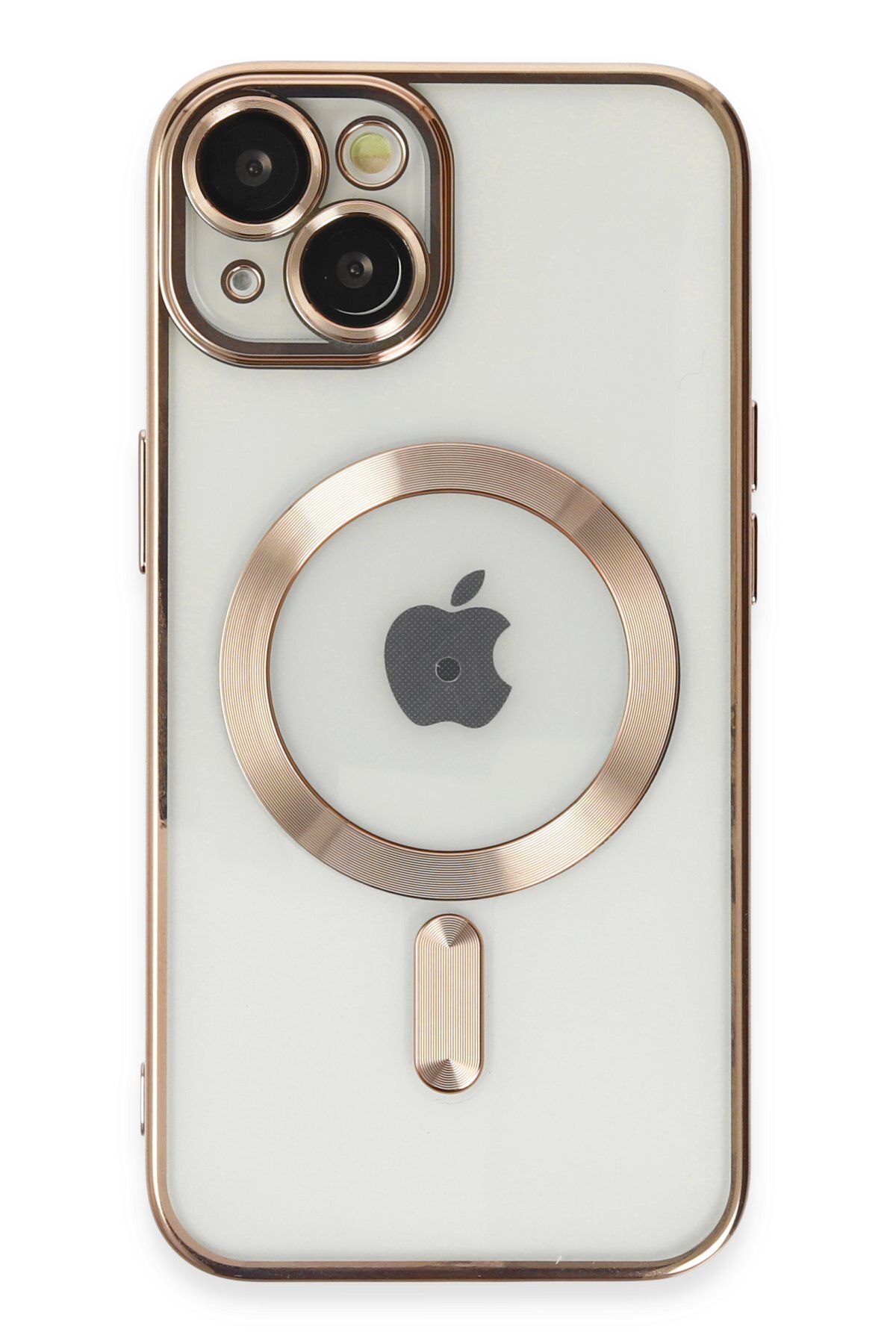NewFace iPhone 15 Kılıf Kross Magneticsafe Kapak - Gold GLSTD