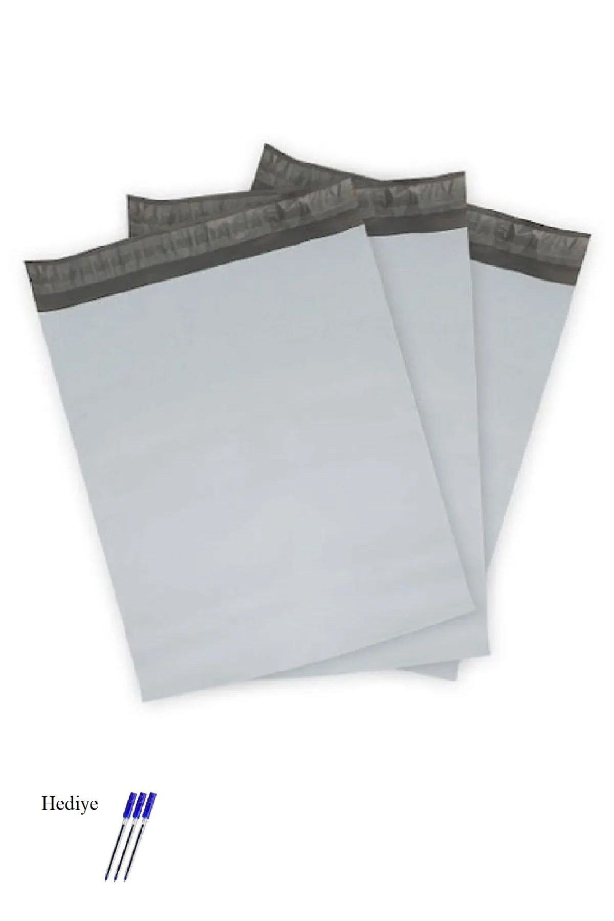Kapamarka Cepsiz Küçük Boy Kargo Poşeti 24x30+5 cm - 200 Adet (40+40=80 Mikron)