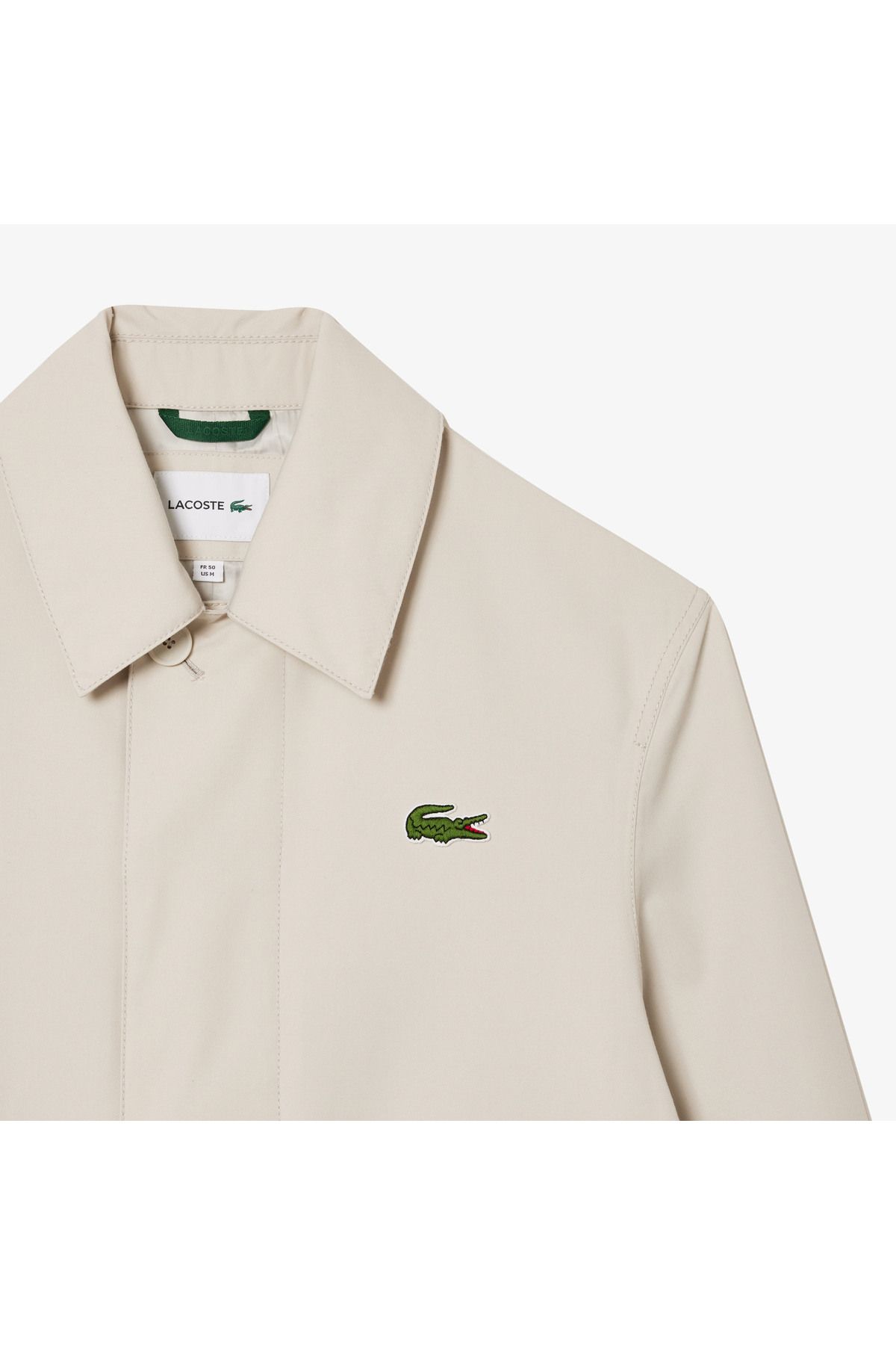 کاپشن خاکستری مردانه پیراهن کت روشن اورجینال Lacoste