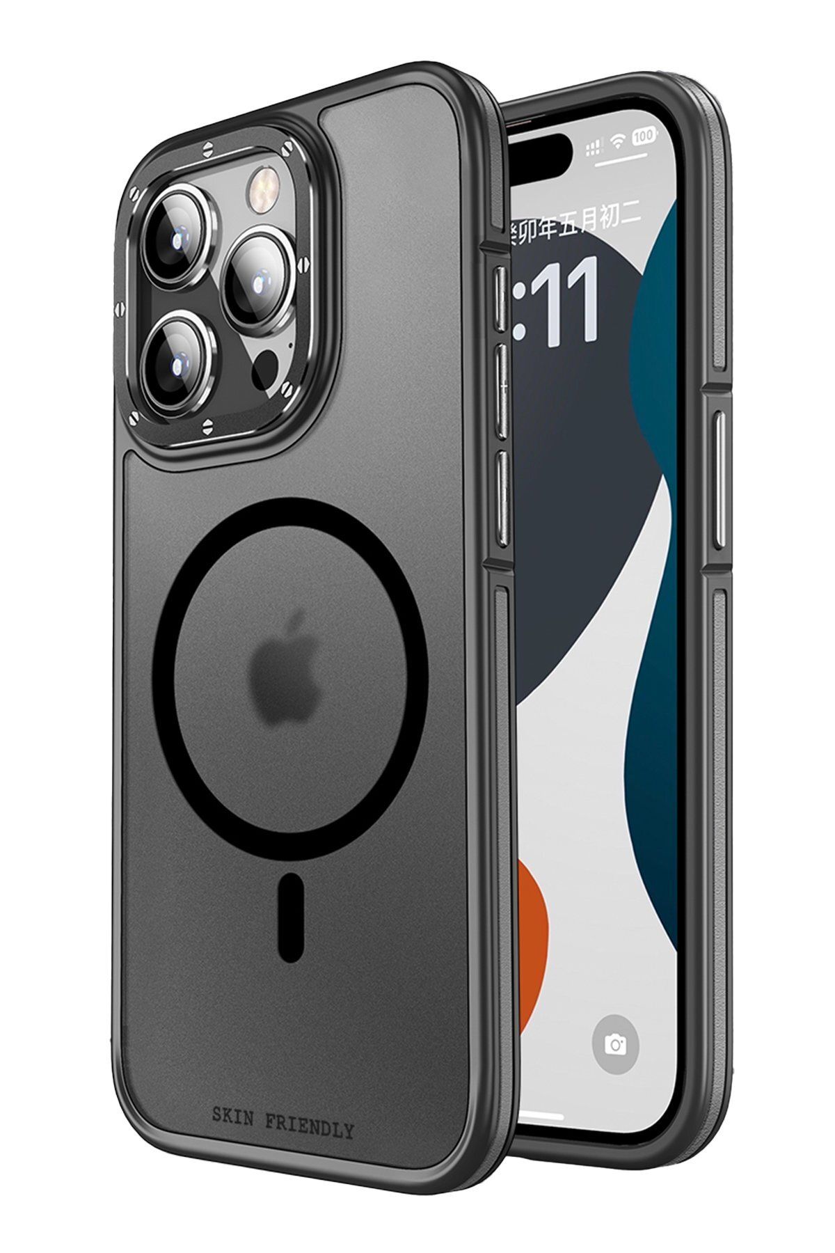 NewFace Joko iPhone 15 Pro Max Rocky Magsafe Kapak - Siyah ZRNET