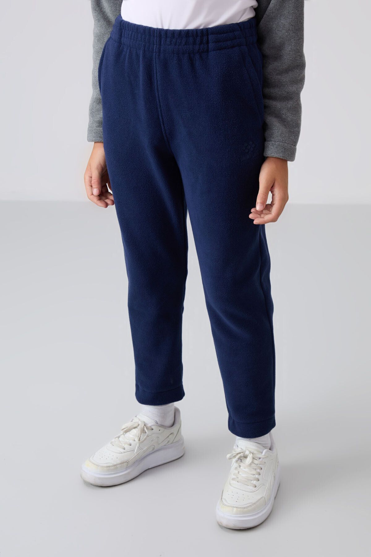 TOMMY LIFE-Boy's Fleece Sweatpants - Navy Blue, Embroidered, Thick Soft Textured - 11219 4