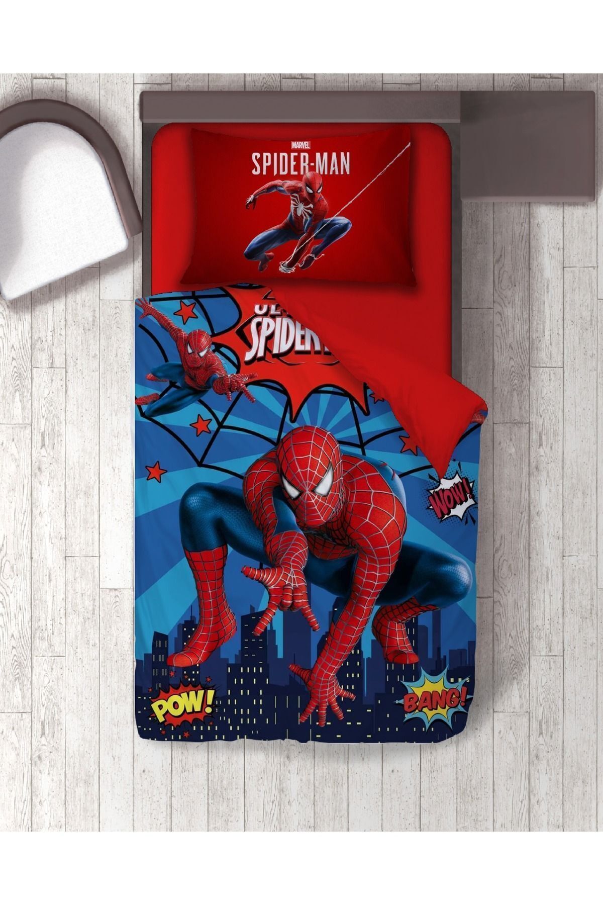 hediyechy Set Cuvertură De Pilota Unică Cu Tematică Spiderman - One Size