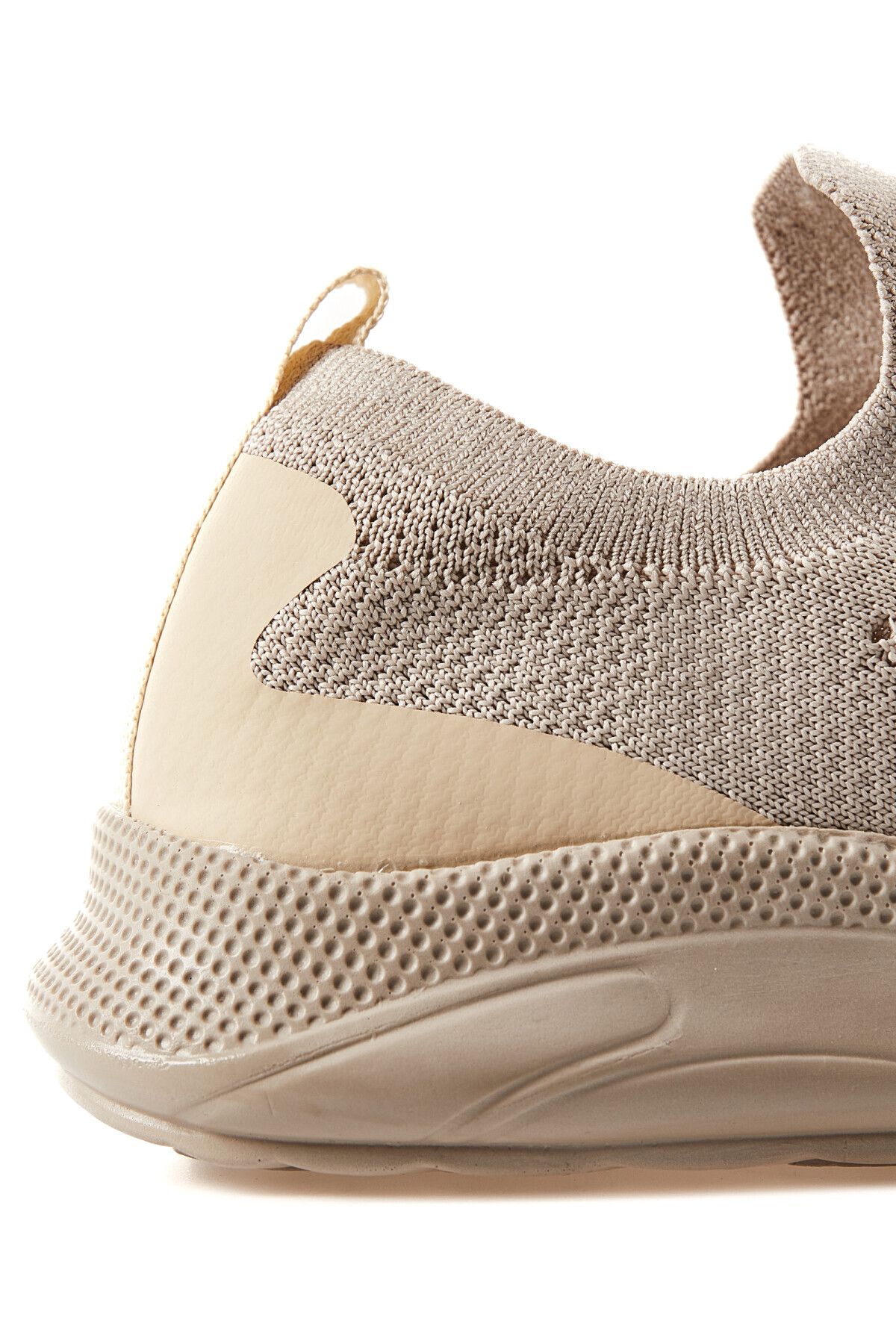 TOMMY LIFE-Beige Men's Sports Shoes - High Sole, Mesh Detail, Light and Flexible - 89120 4