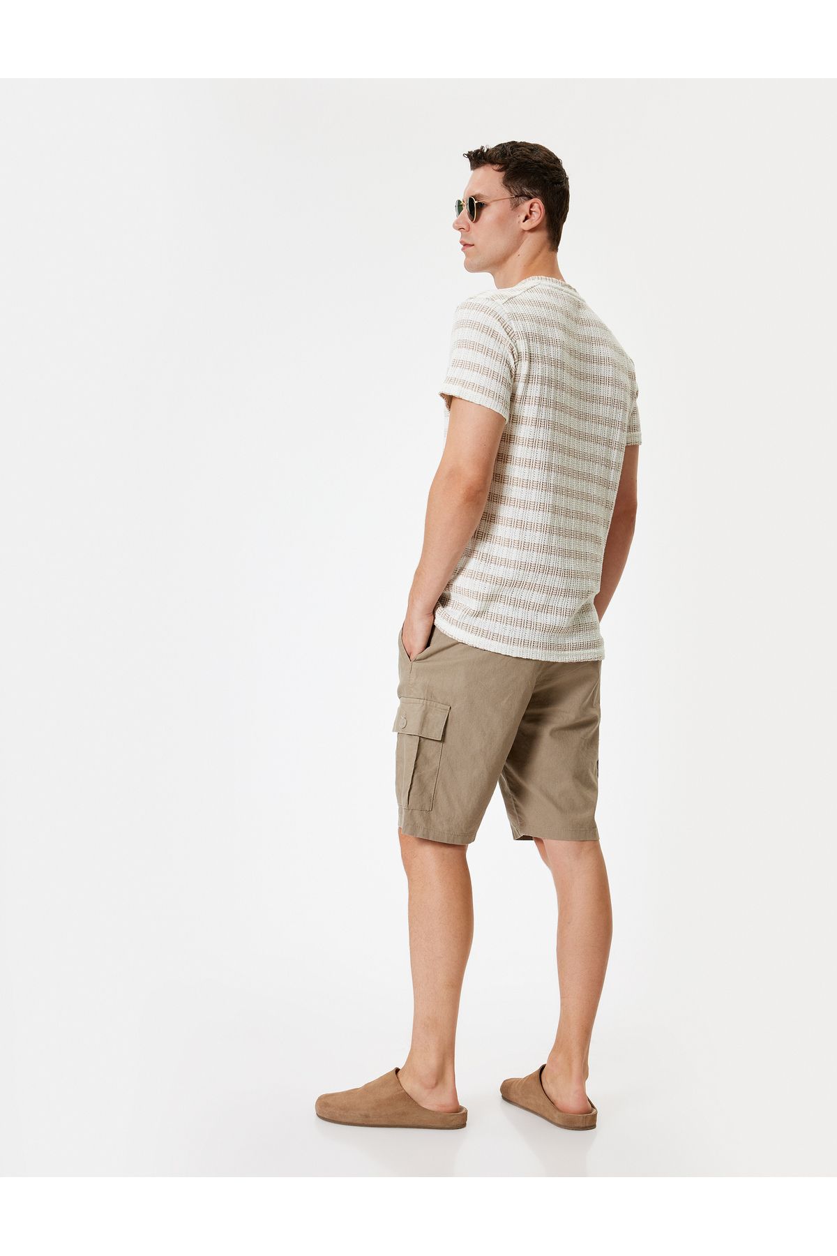 Koton-Linen Bermuda Shorts - Cargo Pocket Detail 1