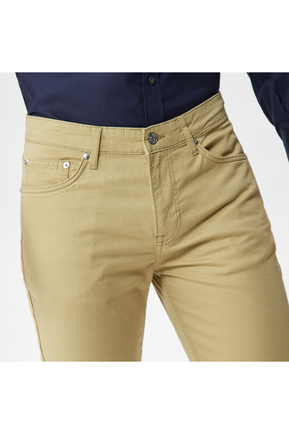 شلوار جین نود مردانه بژ باریک اورجینال Lacoste