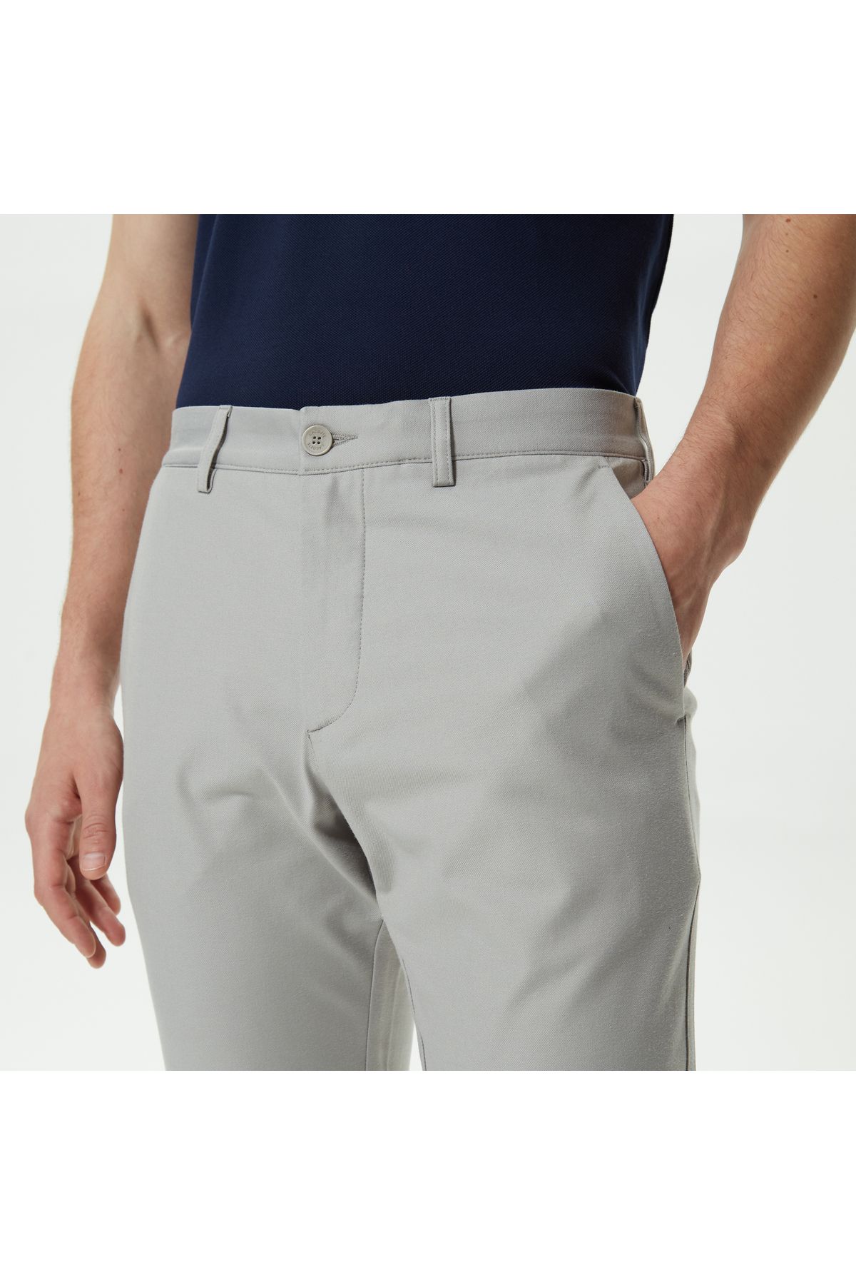 شلوار خاکستری مردانه باریک اورجینال Lacoste