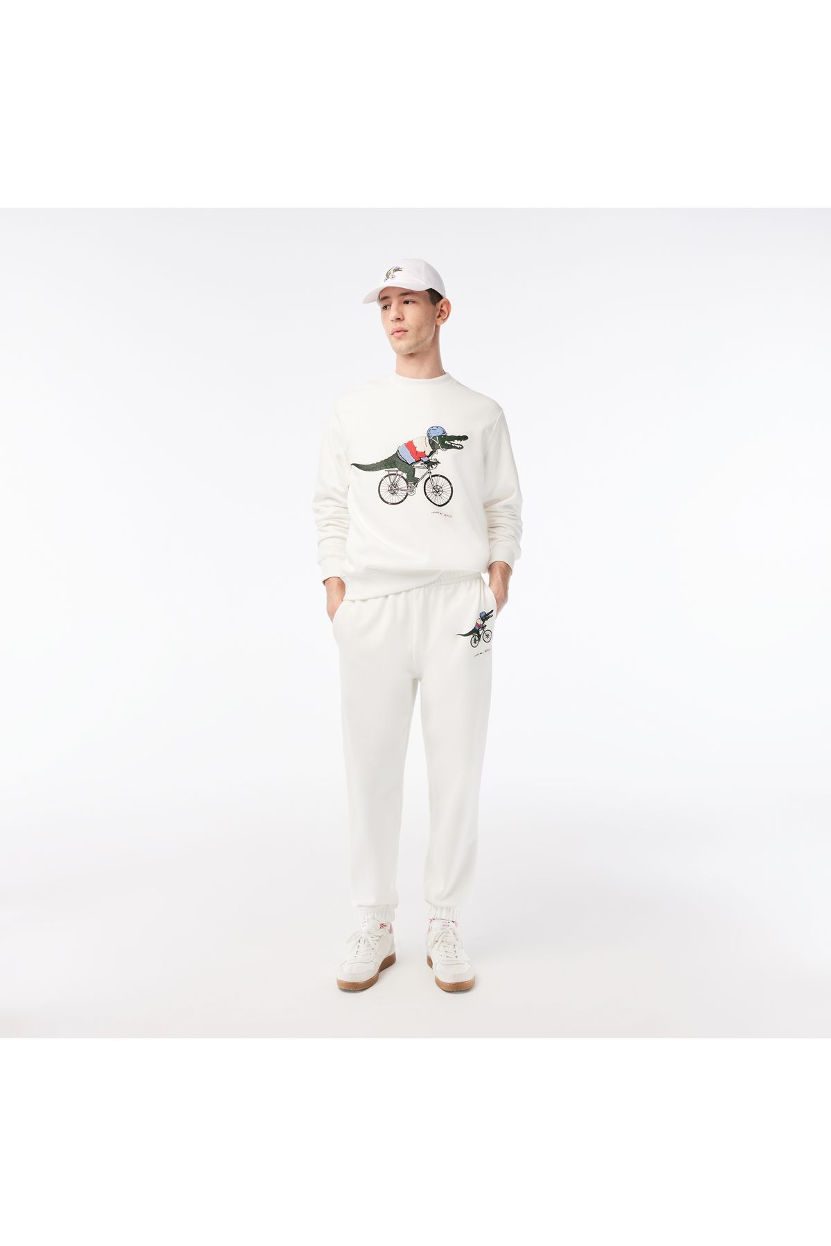 شلوار گرمکن سفید مردانه X Netflix 's Cittive Tracksuit TrackSuit Six Lacoste