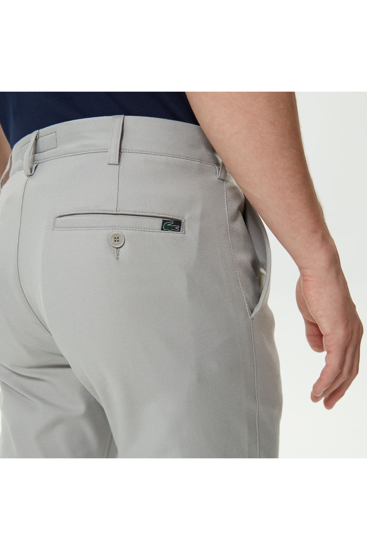 شلوار خاکستری مردانه باریک اورجینال Lacoste