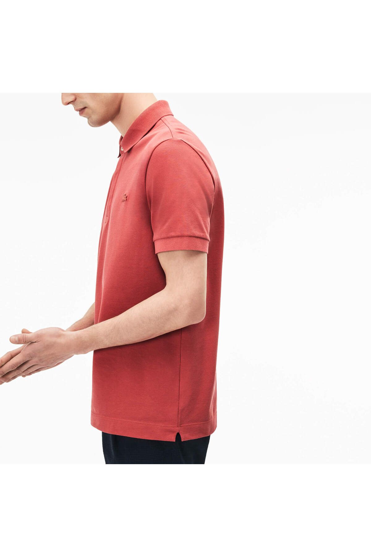 تی شرت یقه پولو صورتی مردانه چوگان به طور منظم پاریس Lacoste