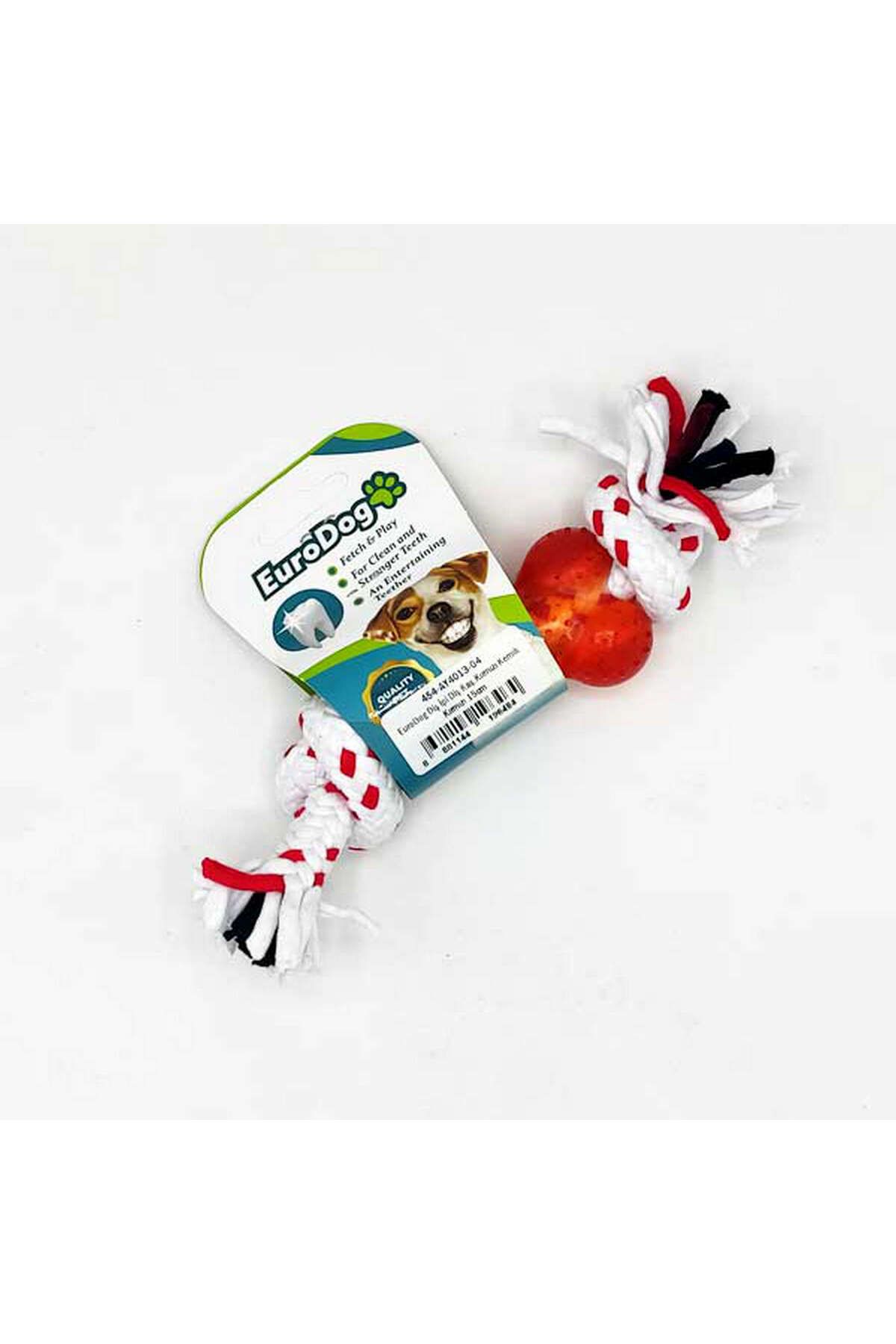 Eurodog Diş İpi Diş Kaş.Kırmızı Kemik Kırmızı 15cm YKTSN