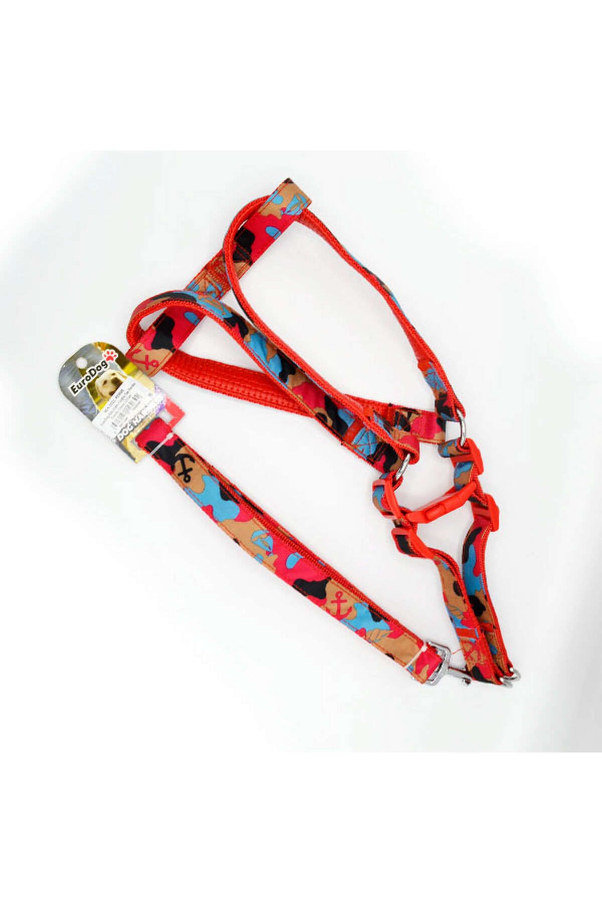 Eurodog Köp.Uztm+Göğüs Tas.Pembe Kamflj 25mm 120cm YKTSN