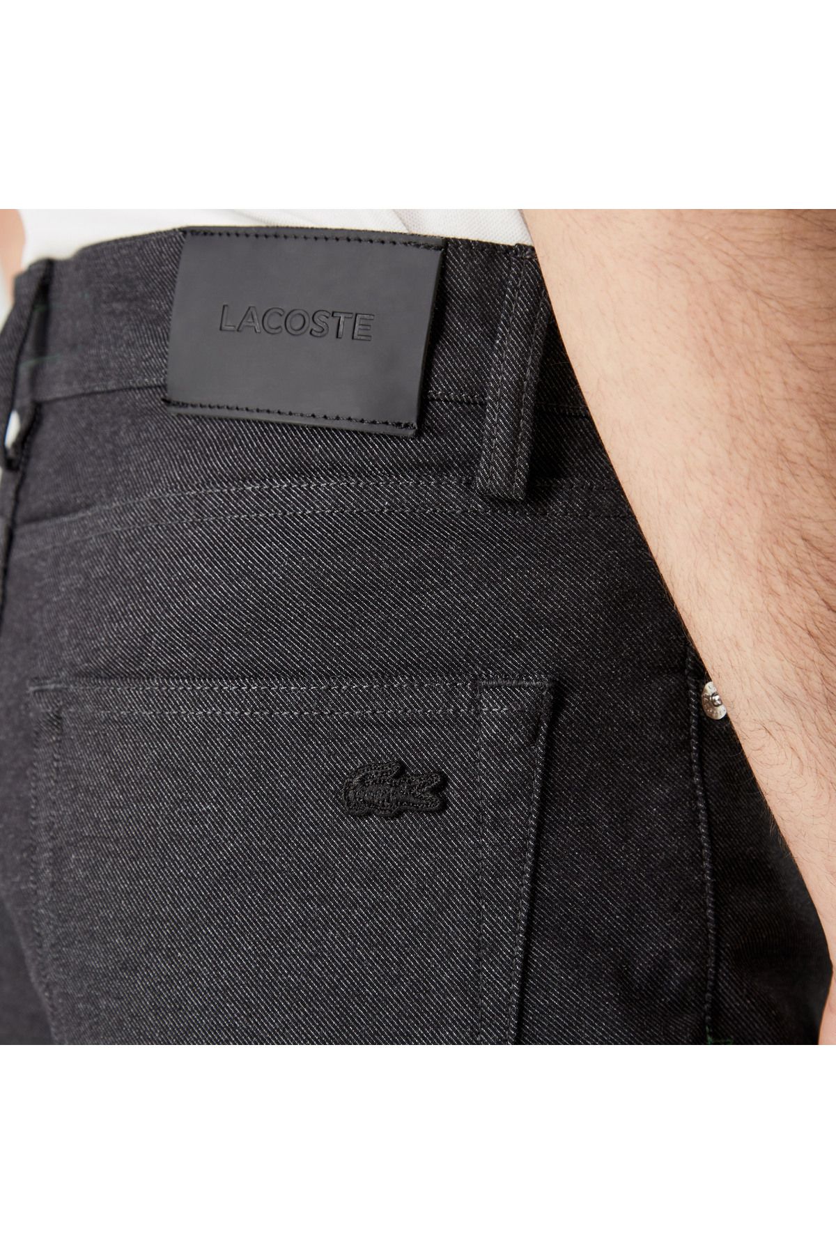شلوار مشکی مردانه باریک اورجینال Lacoste