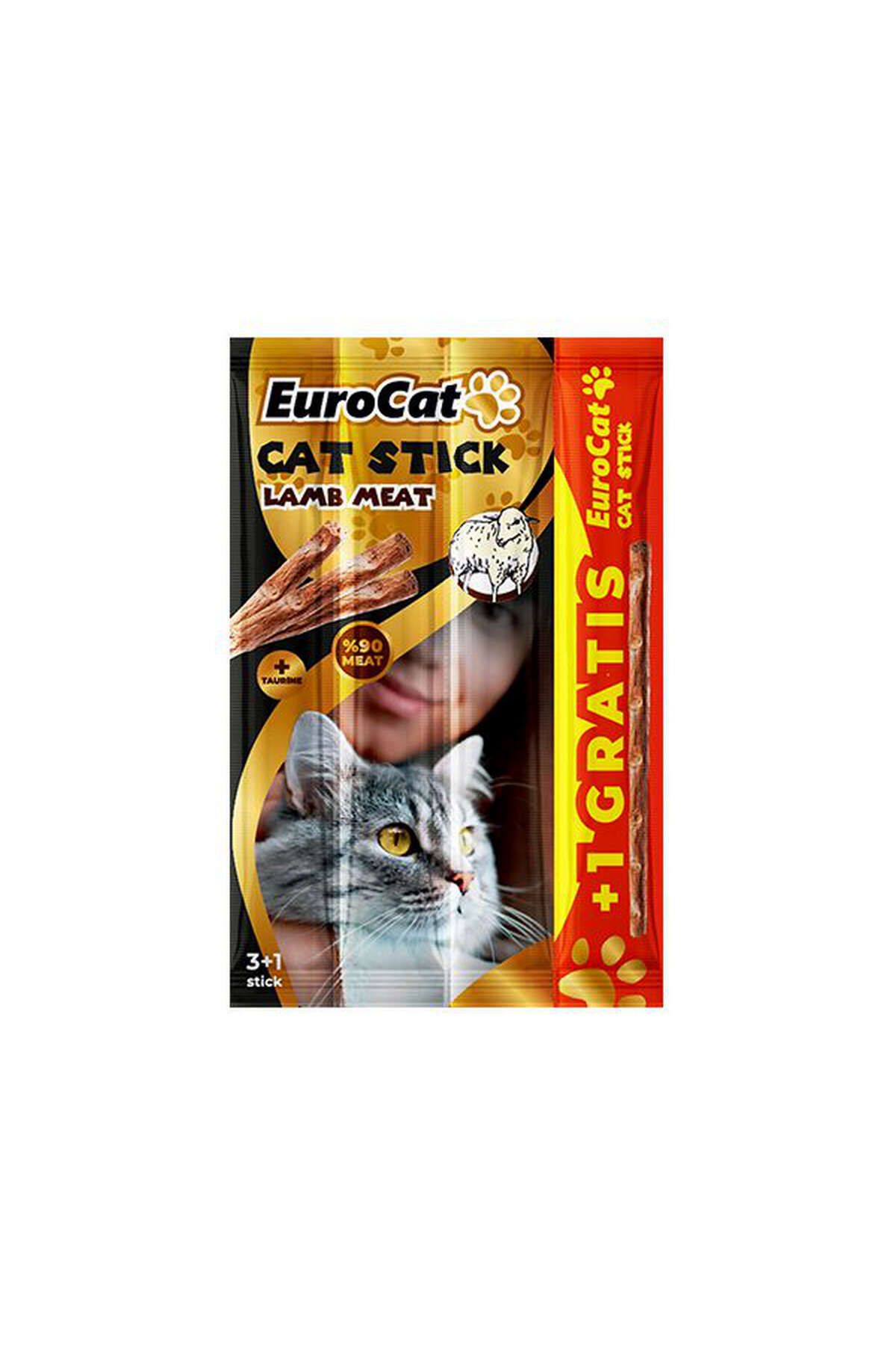 Eurocat CATSTICK KUZU ETLI 4X5 GR X 4 ADET 650141