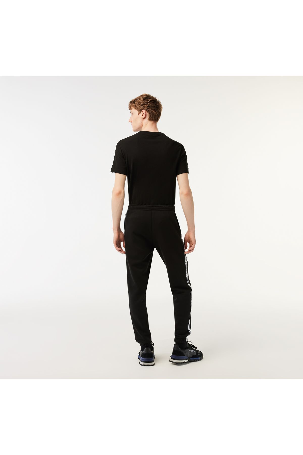 شلوار گرمکن مشکی مردانه لباس های سیاه شش Lacoste