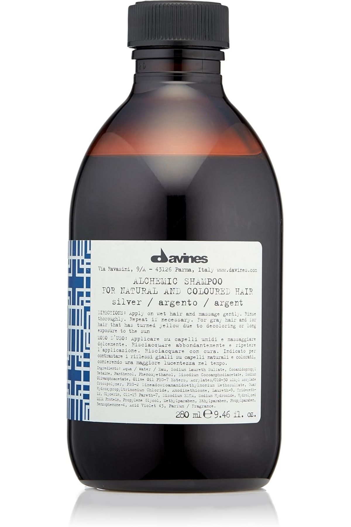 Davines-Alchemic Silver: Silicone-Free Purple Shampoo for Silver Tone Hair 9.46 Floz Beautysecretsq14 1