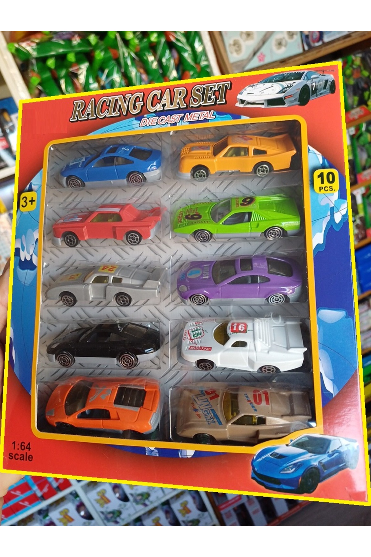 OYUNCAKSAHİLİ Yarış Arabaları 7cm Demir Araba Kırılmaz Oyuncak Metal 10 Adet Otomobil Model Araçlar 1:64 fotoğrafı 6 (önizleme)